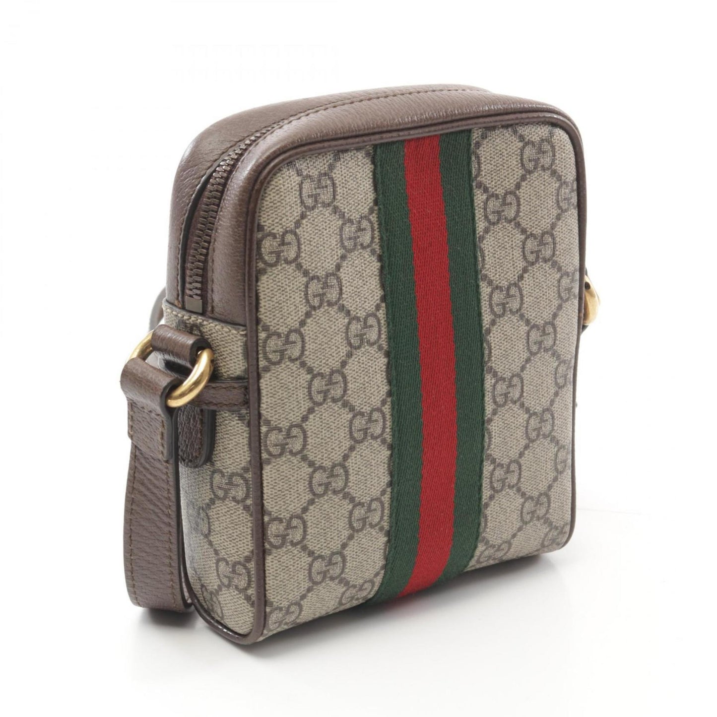 Gucci Leather Canvas Shoulder Bag