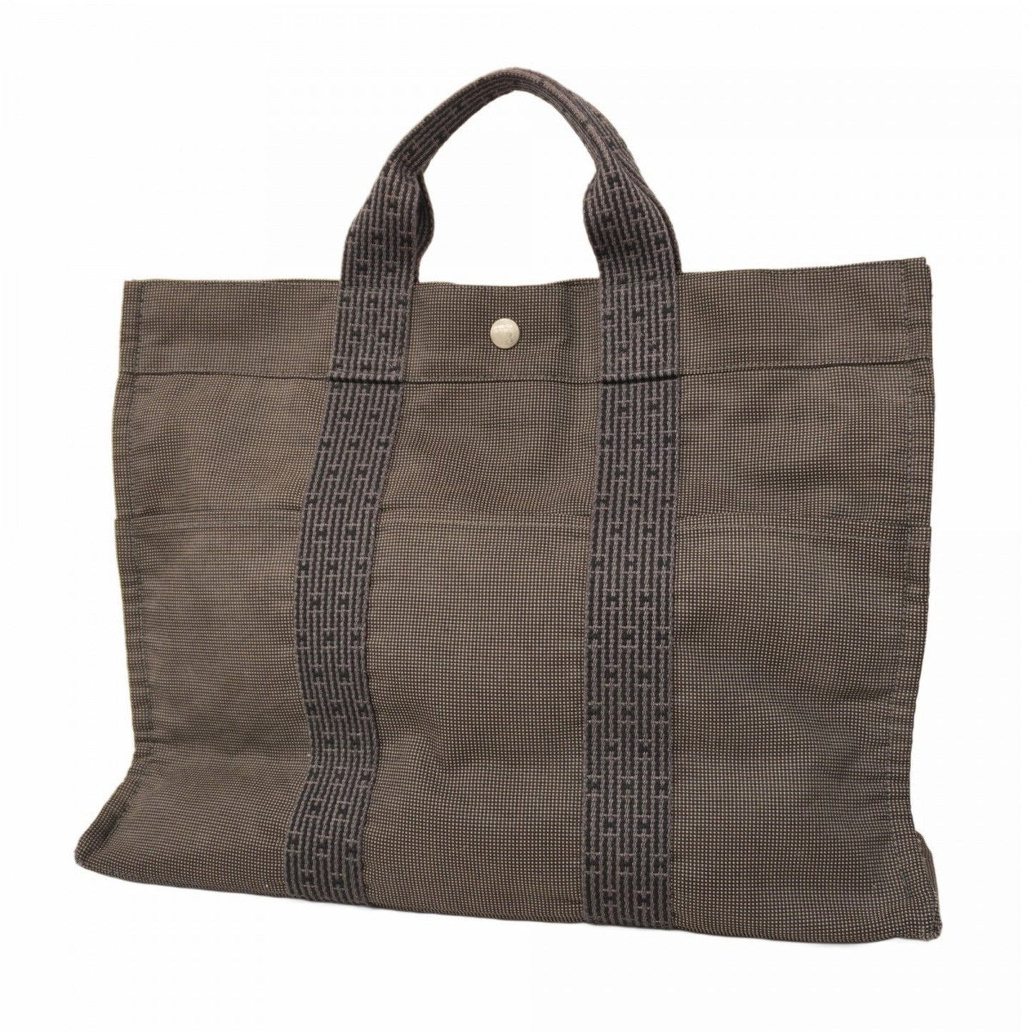 Hermes Gray Canvas Tote Bag ( )