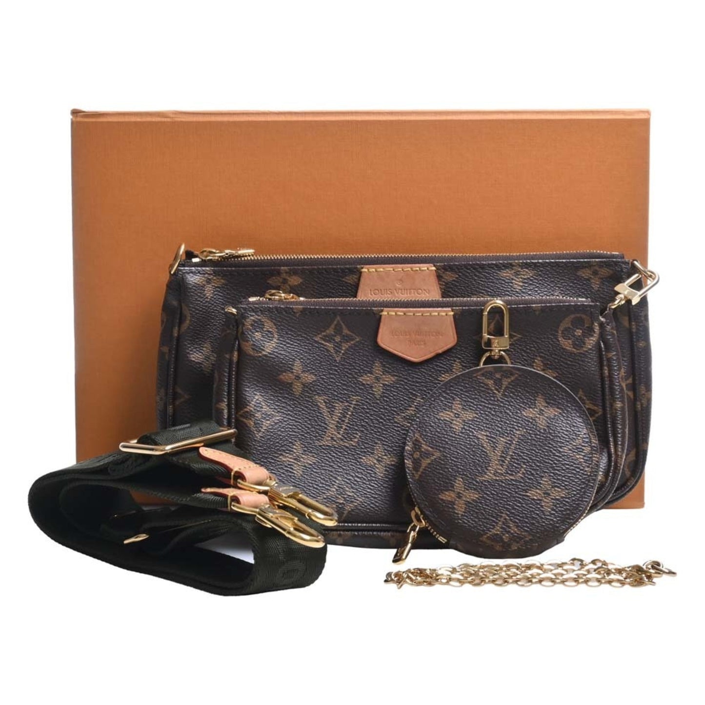 LOUIS VUITTON Monogram Multi Pochette Accessoire Pouch Shoulder Bag Brown Women's