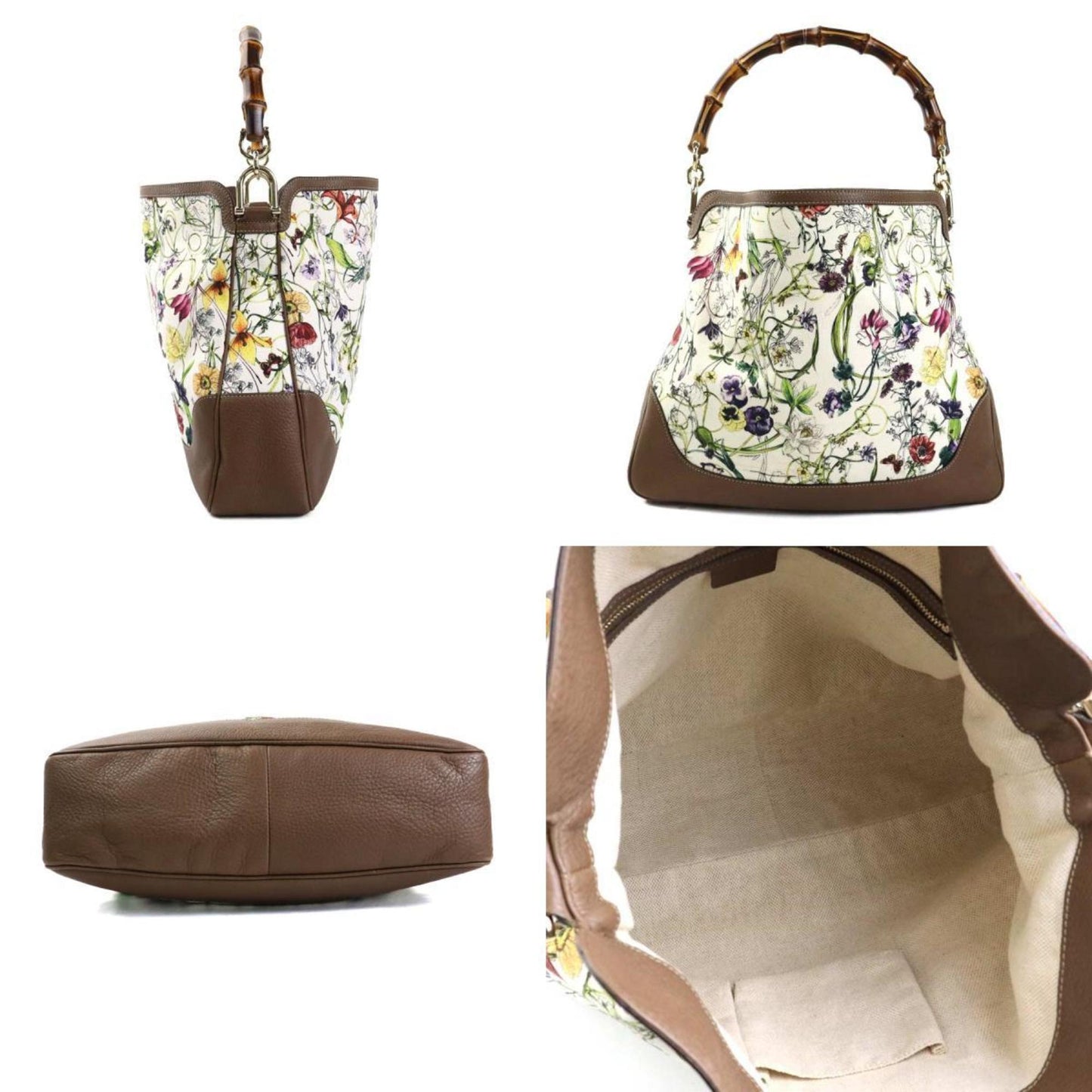 Gucci Leather Canvas Shoulder Bag