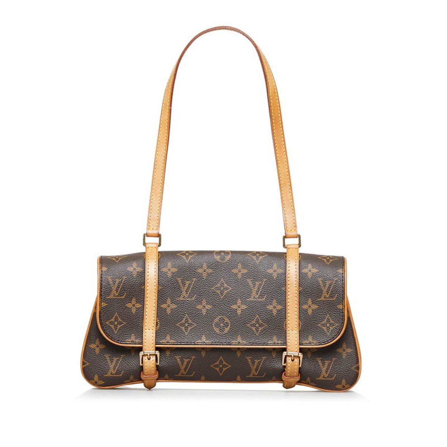 LOUIS VUITTON Monogram Marrel Shoulder Bag Brown PVC Leather Ladies