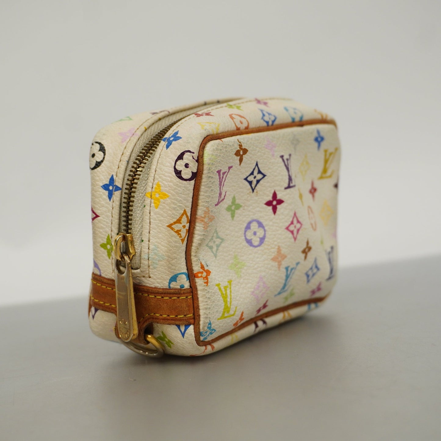 Louis VuittonAuth Monogram Multicolore True Swapiti Women's Pouch Blanc Clutch