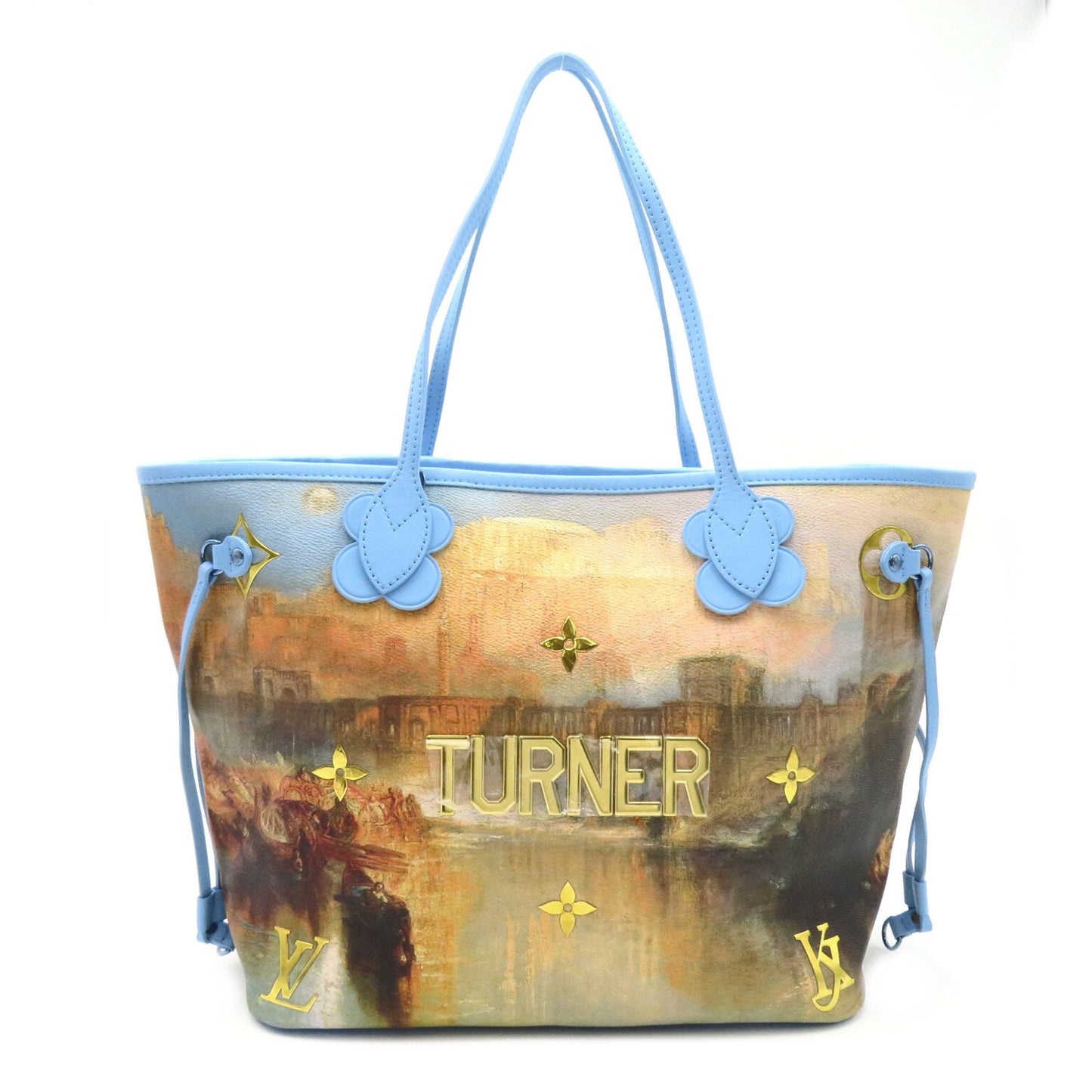 Louis Vuitton Turner Neverfull MM Blue Masters collection PVC coated canvas Tote