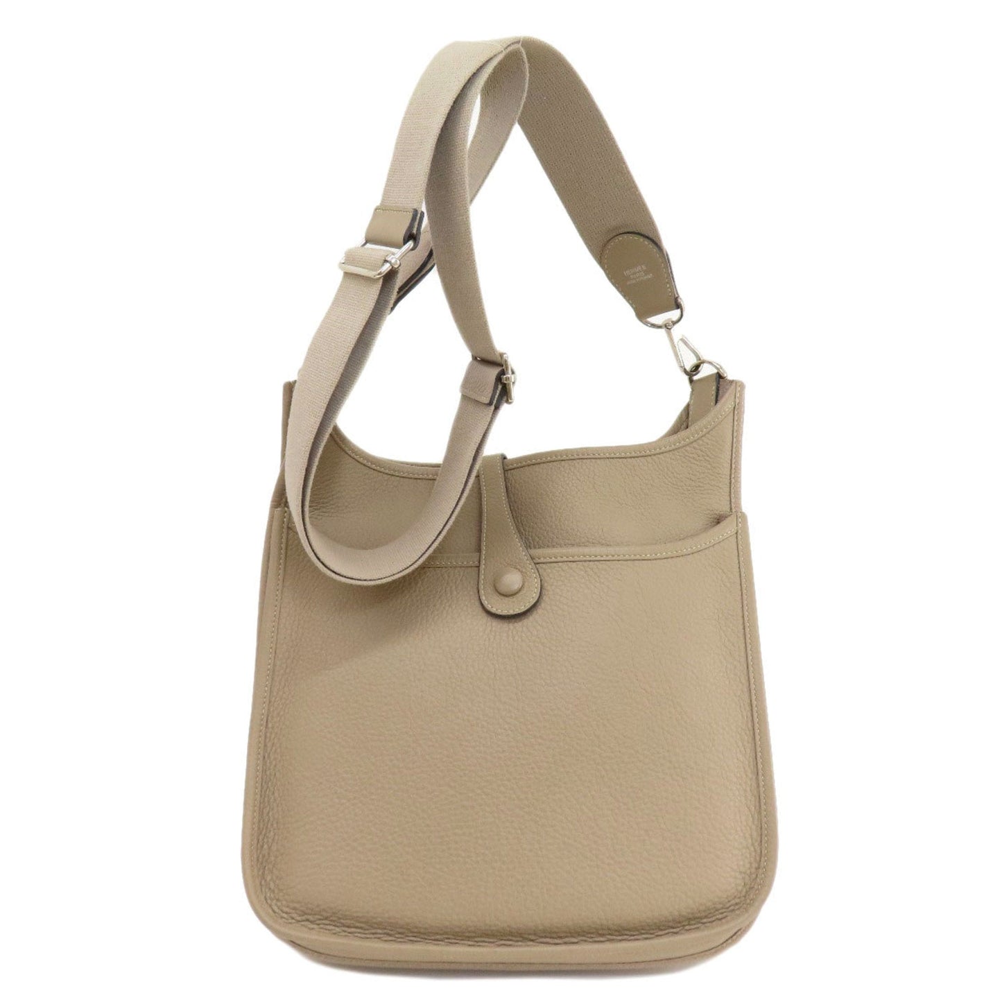 Hermes Gris Tourterelle Leather Shoulder Bag ( )