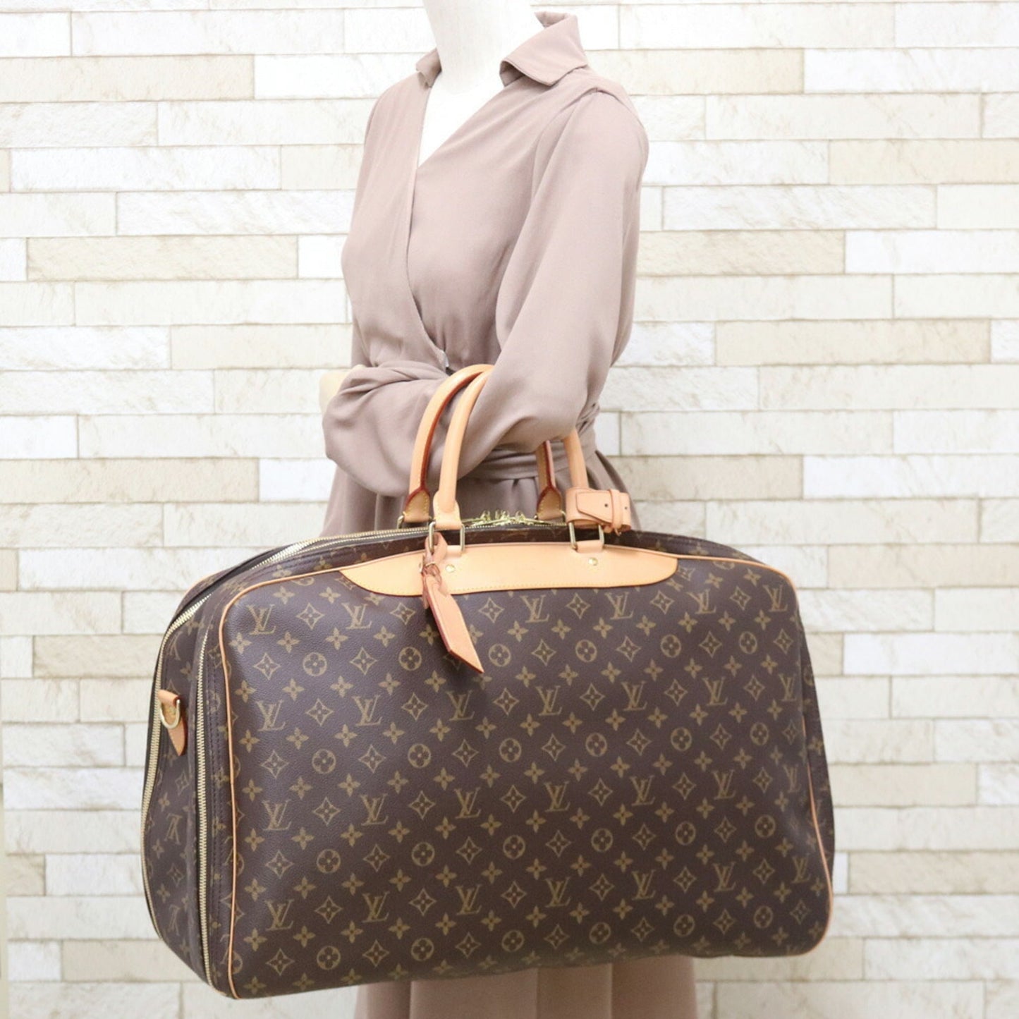Louis Vuitton Boston Bag Monogram Alize de Poche Brown Women's Men's Canvas