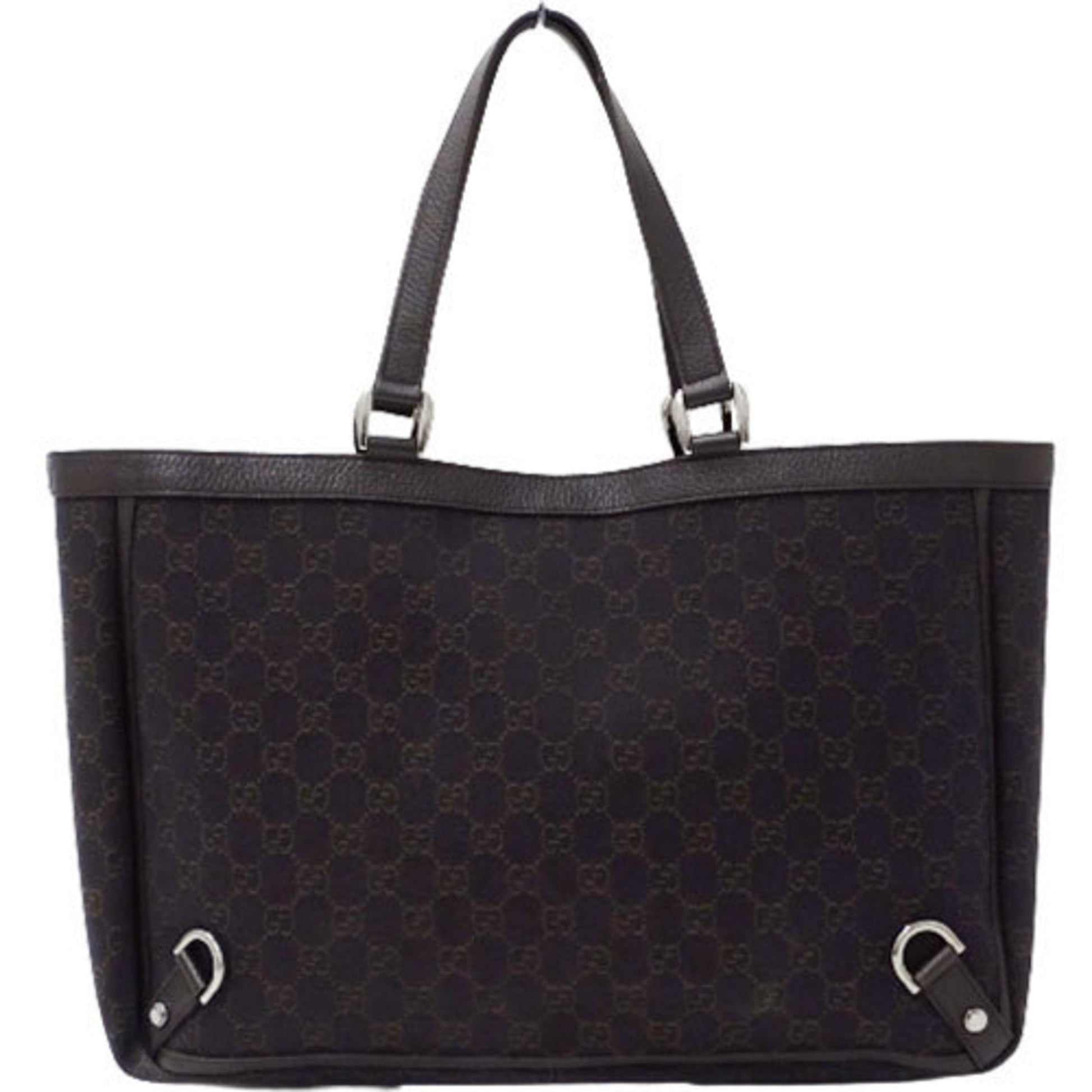 Gucci Lou Leather Canvas Tote