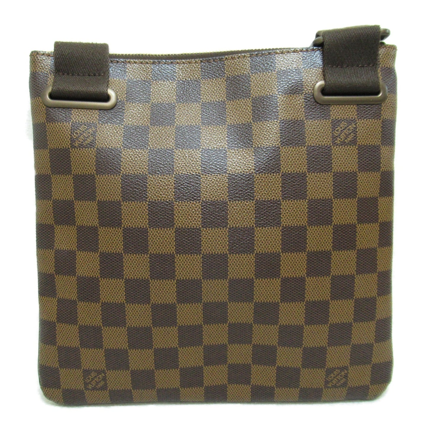 LOUIS VUITTON Pochette Platt Brooklyn Brown Ebene Damier PVC coated canvas Clutch