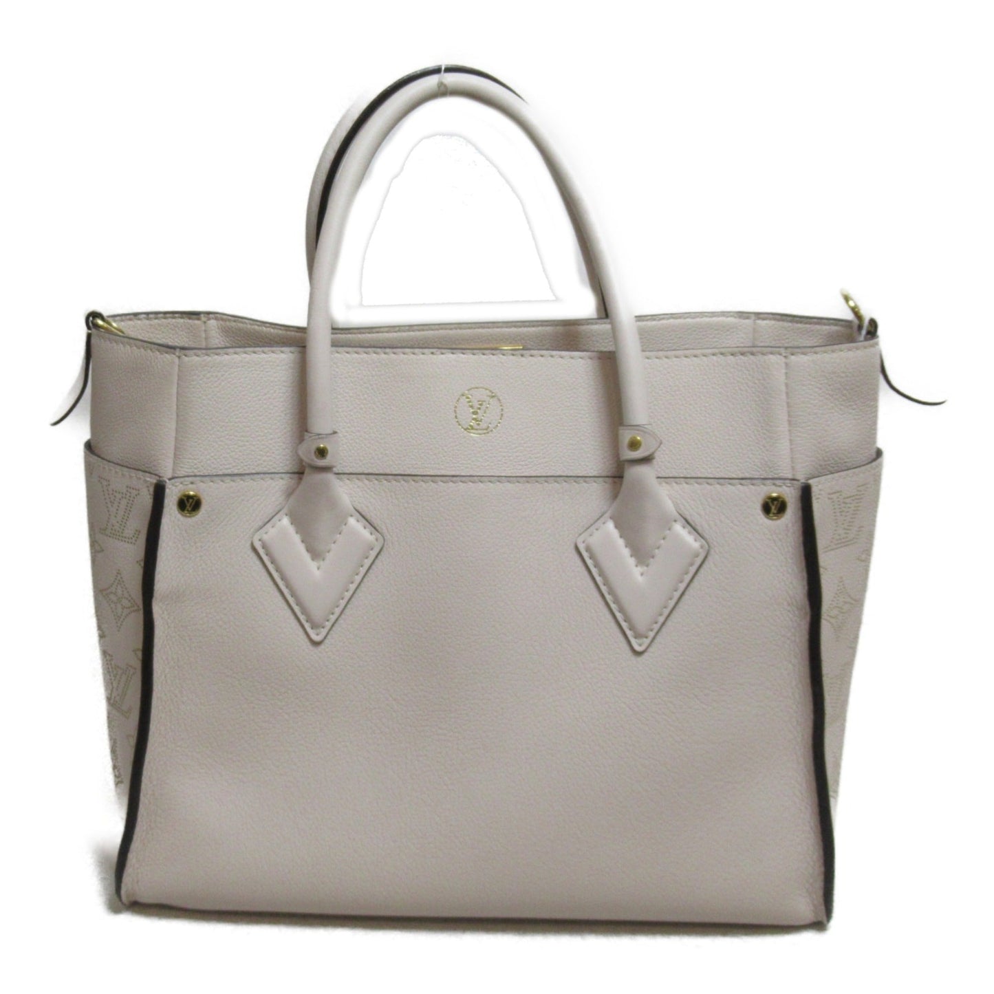 Louis Vuitton On My Side MM2wayShoulder Bag Ivory Mahina Calfskin [cowhide]