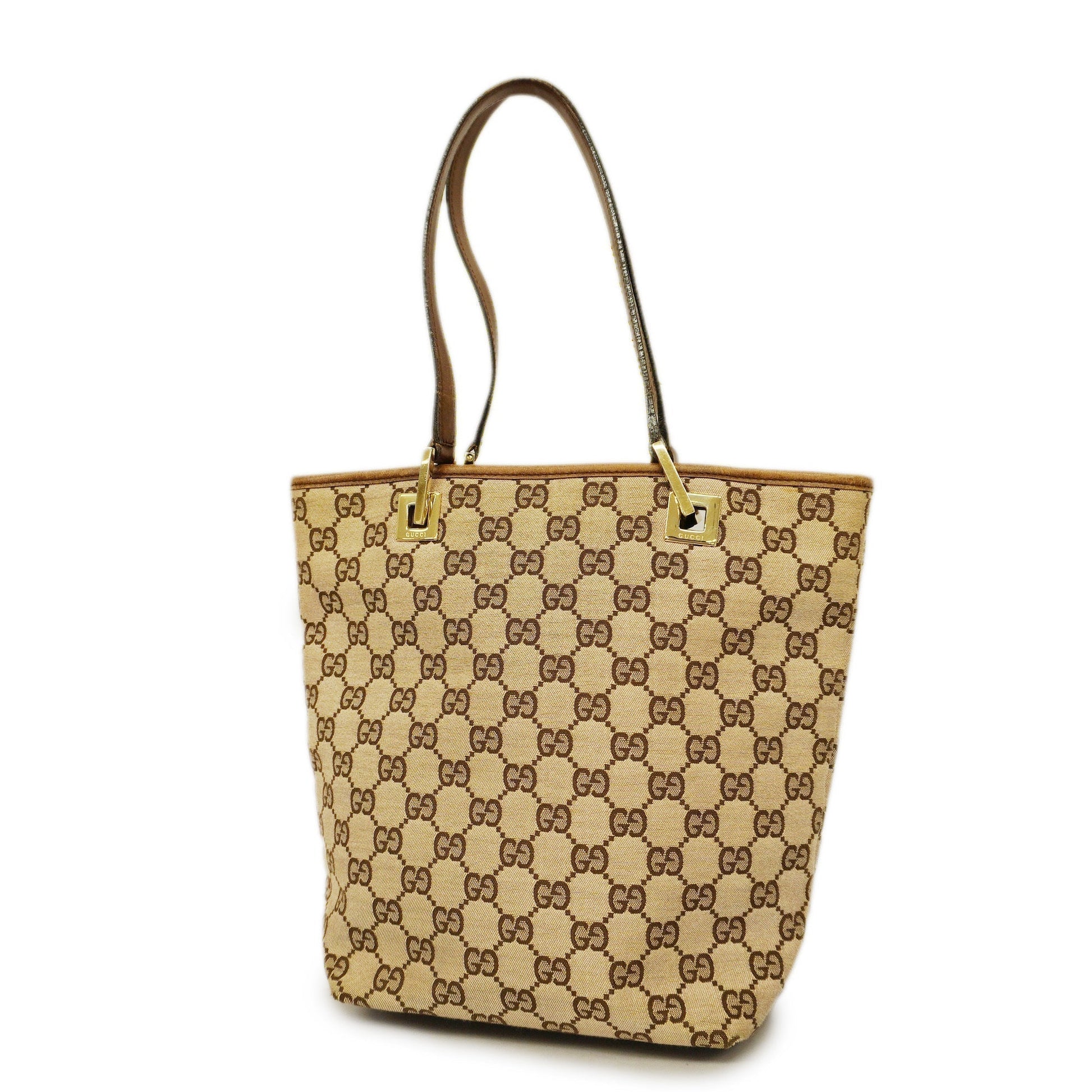 Gucci Leather Canvas Handbag