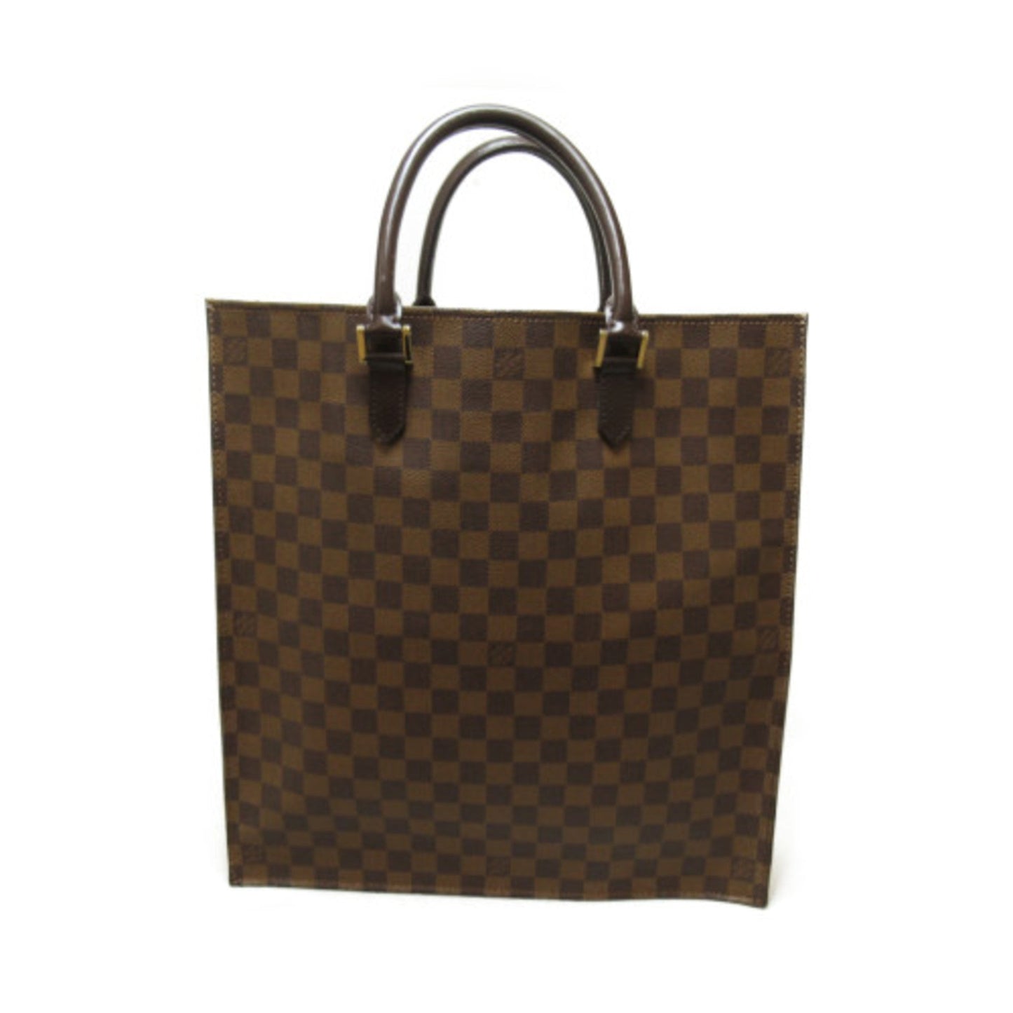 LOUIS VUITTON Sac Plat Brown Ebene Damier PVC coated canvas Handbag