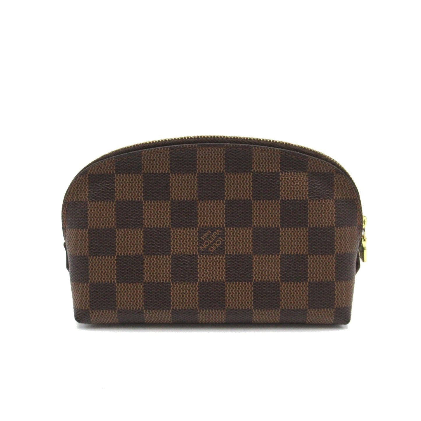 LOUIS VUITTON Pochette Cosmetic PM Brown Damier PVC coated canvas Clutch