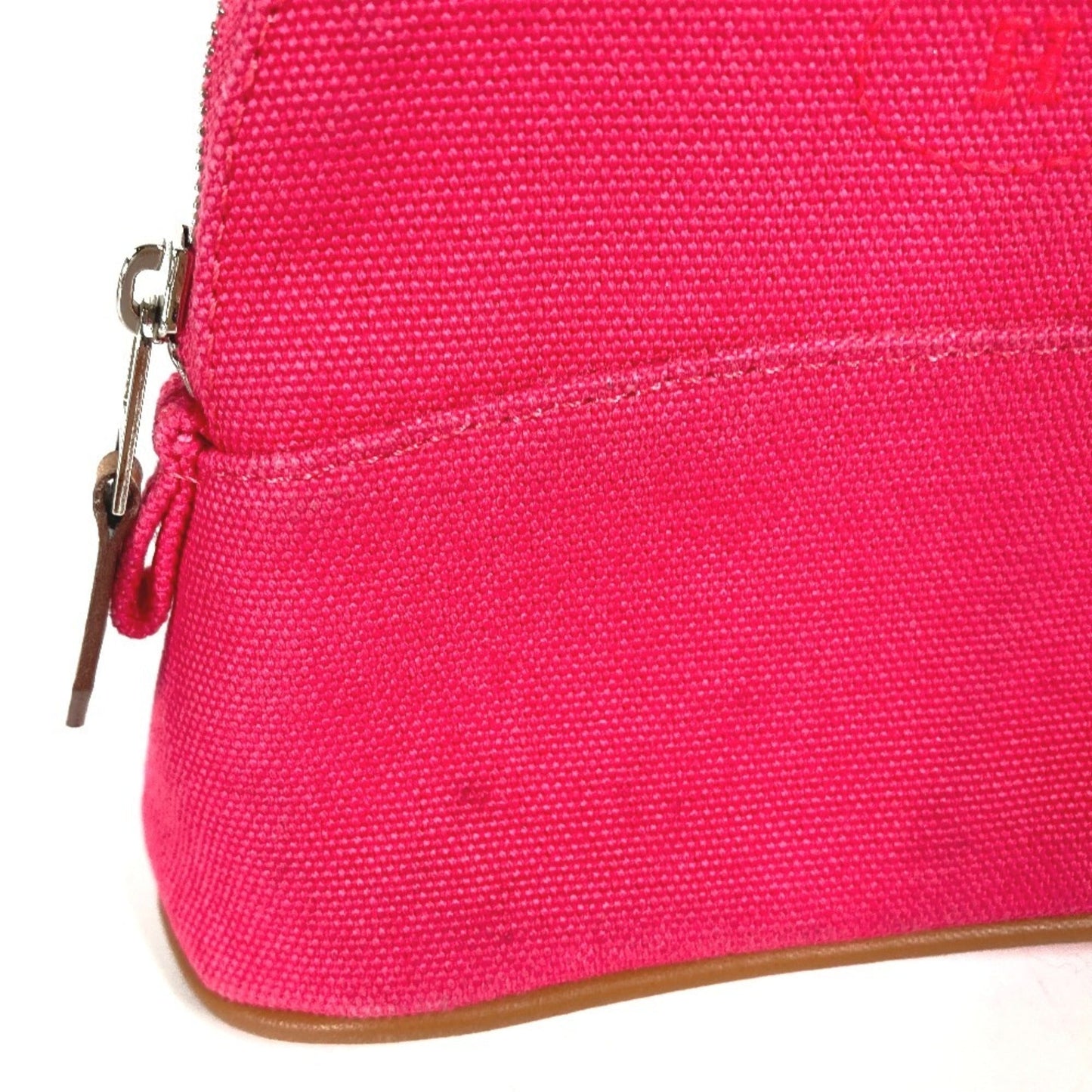 Hermes Bolide Pink Canvas Pouch ( )