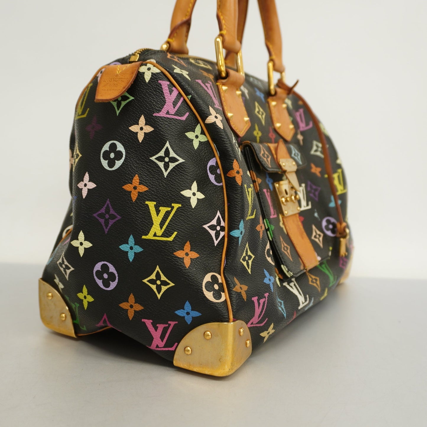 LOUIS VUITTONAuth Monogram Multicolore Women's HandBag Noir