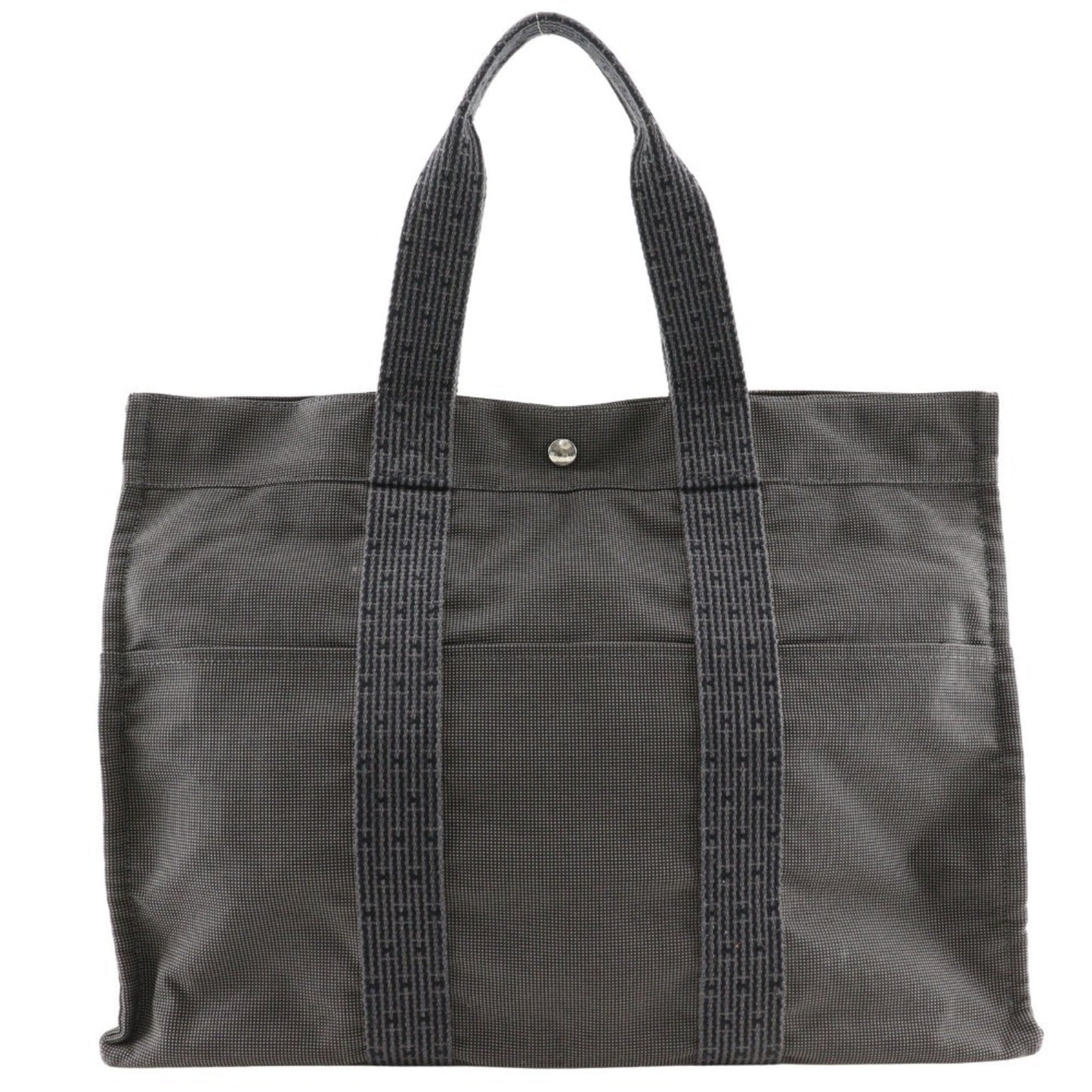 Hermes Gray Nylon Canvas Tote Bag ( )