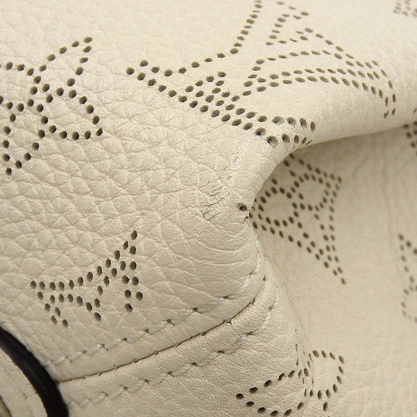 LOUIS VUITTON Monogram Mahina Babylon PM Shoulder Bag Punching Ivoire