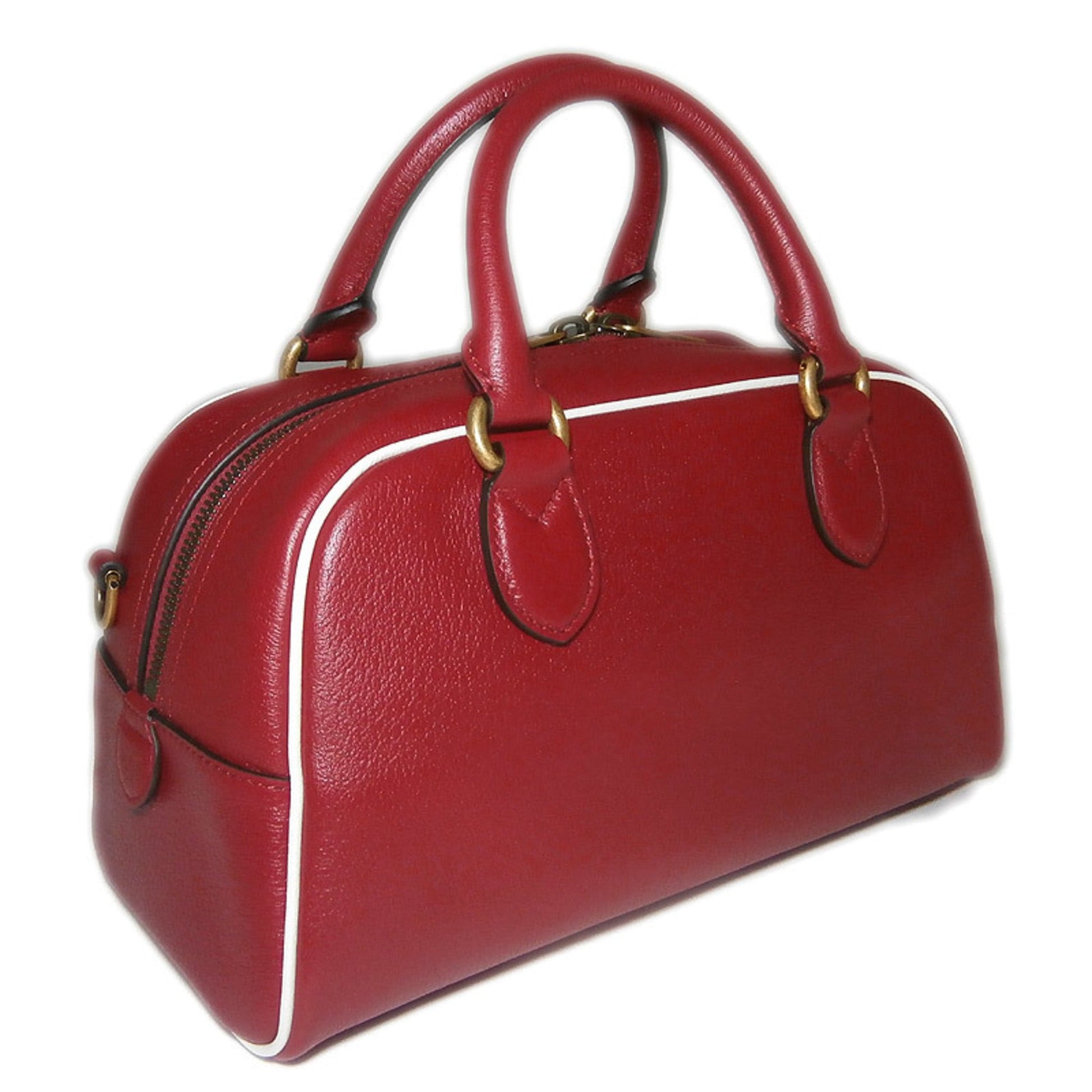 Gucci Boston Red Leather Shoulder Bag