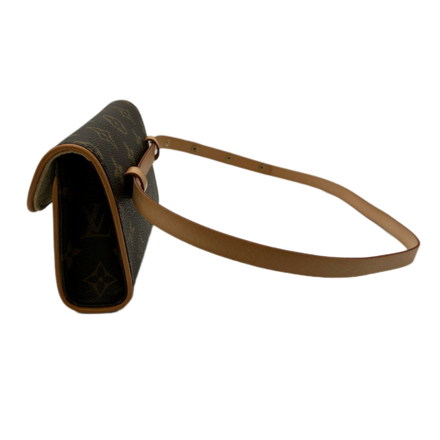 LOUIS VUITTON Monogram Pochette Florentine Body Bag Brown