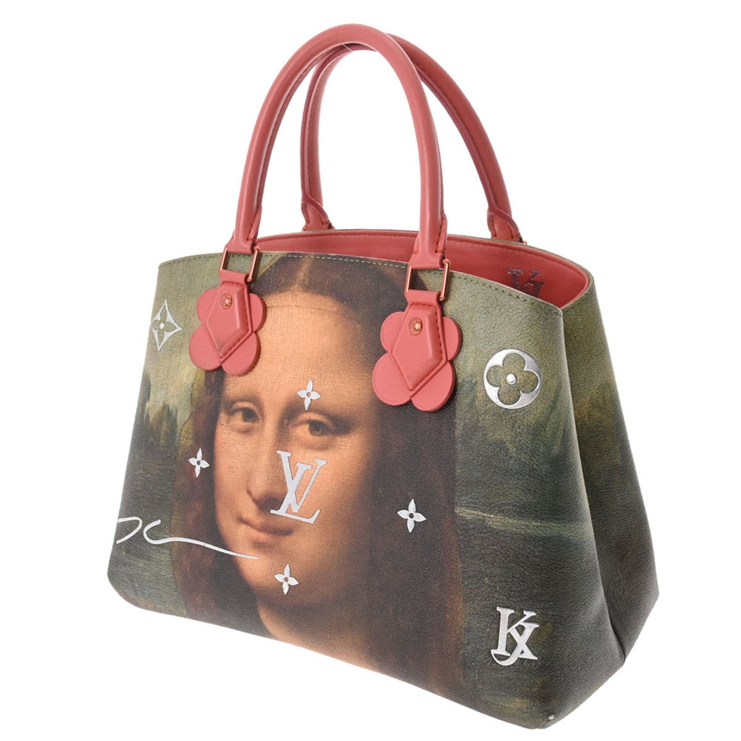 LOUIS VUITTON Montaigne MM Masters Collection Mona Lisa Pink Women's Leather Bag