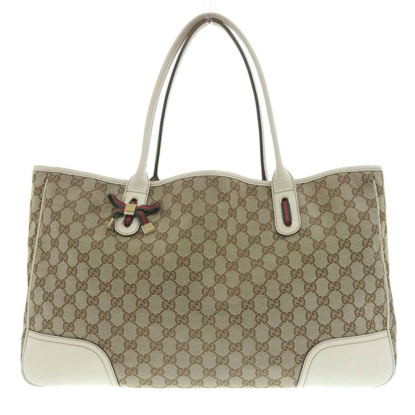 Gucci Lou Leather Canvas Tote