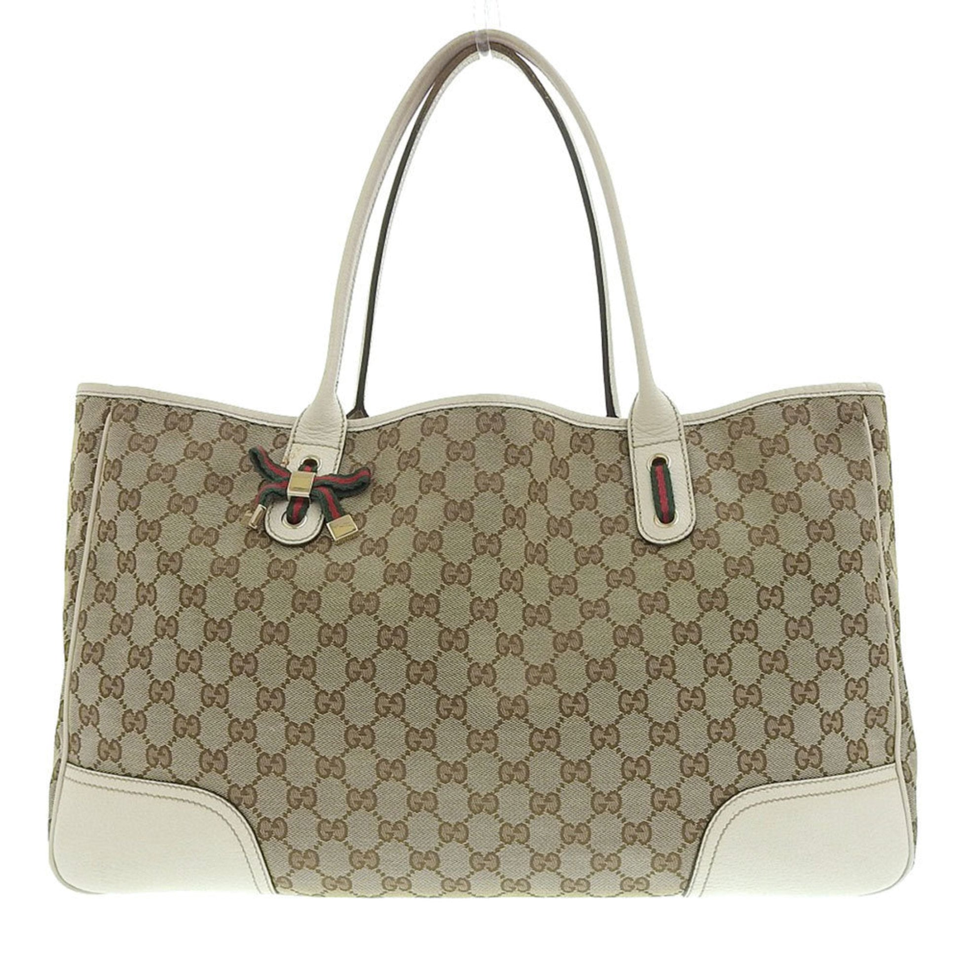 Gucci Lou Leather Canvas Tote