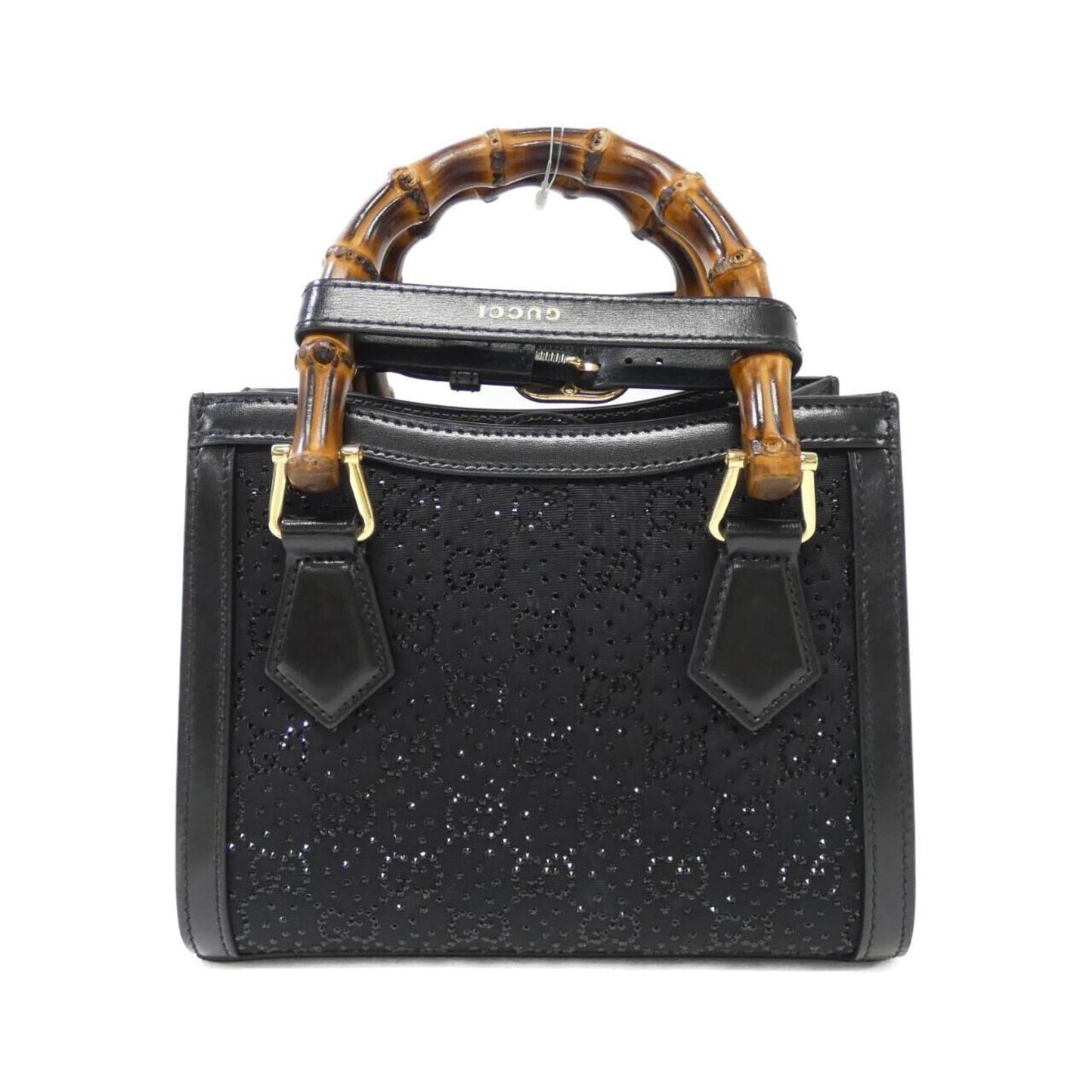 Gucci Leather Canvas Handbag