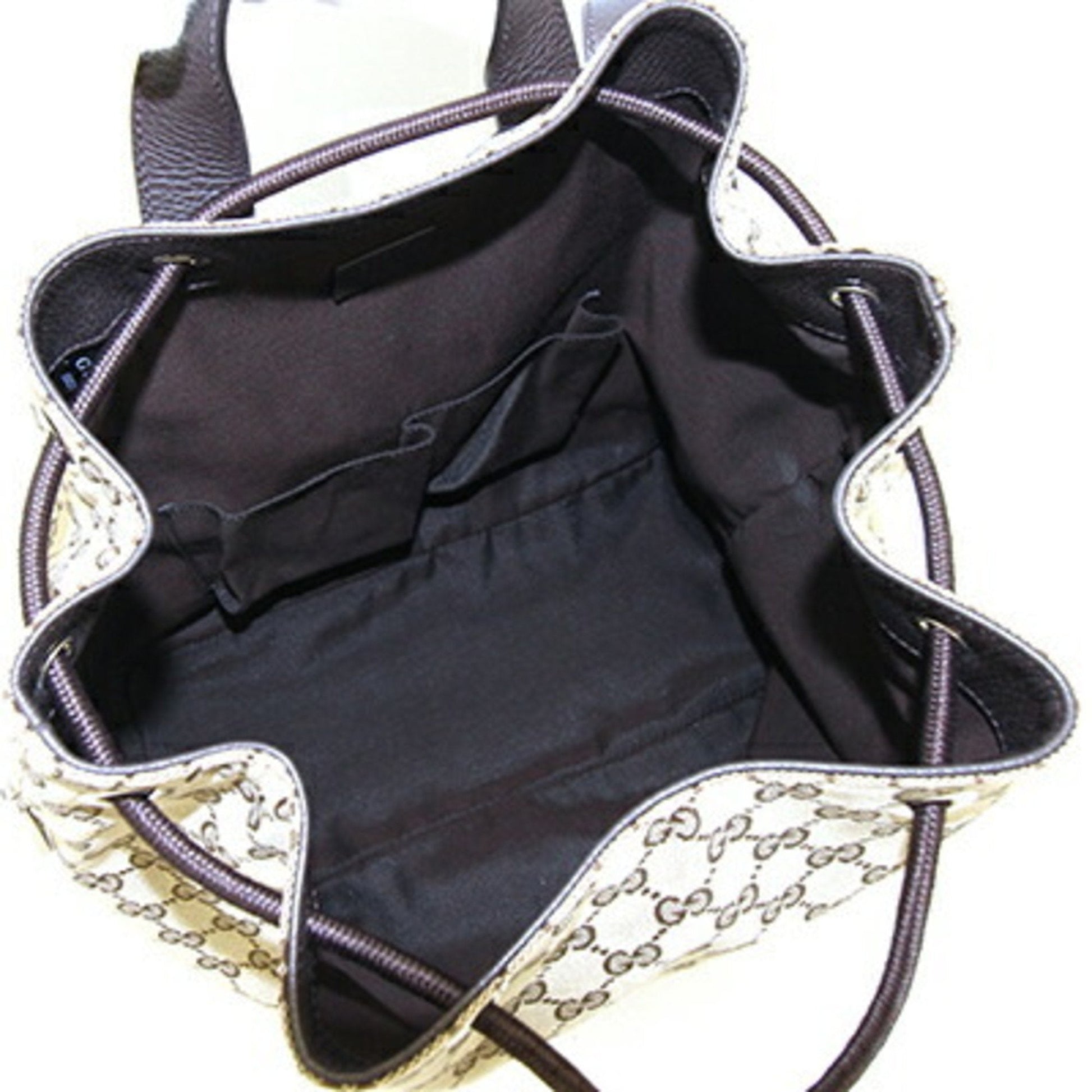 Gucci Leather Canvas Shoulder Bag