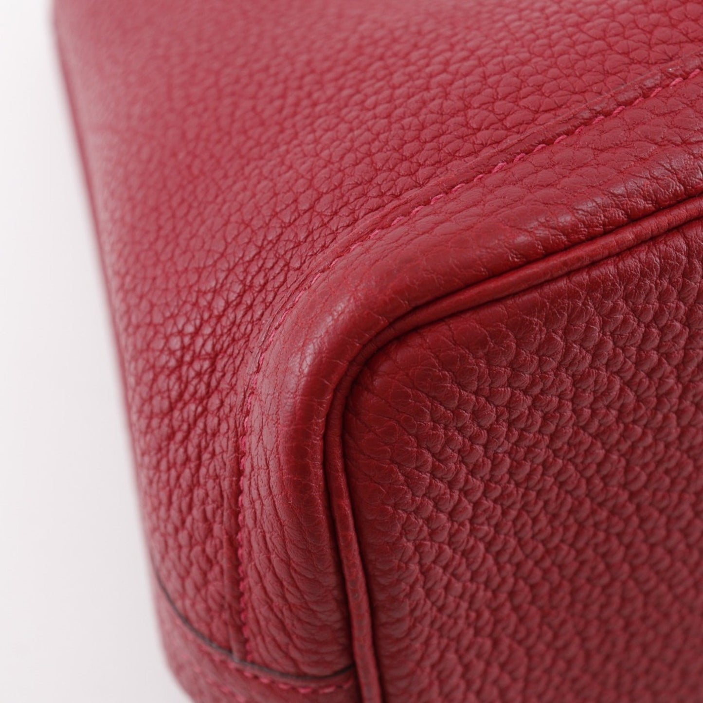 Hermes Garden Red Color Negonda Leather Handbag ( )