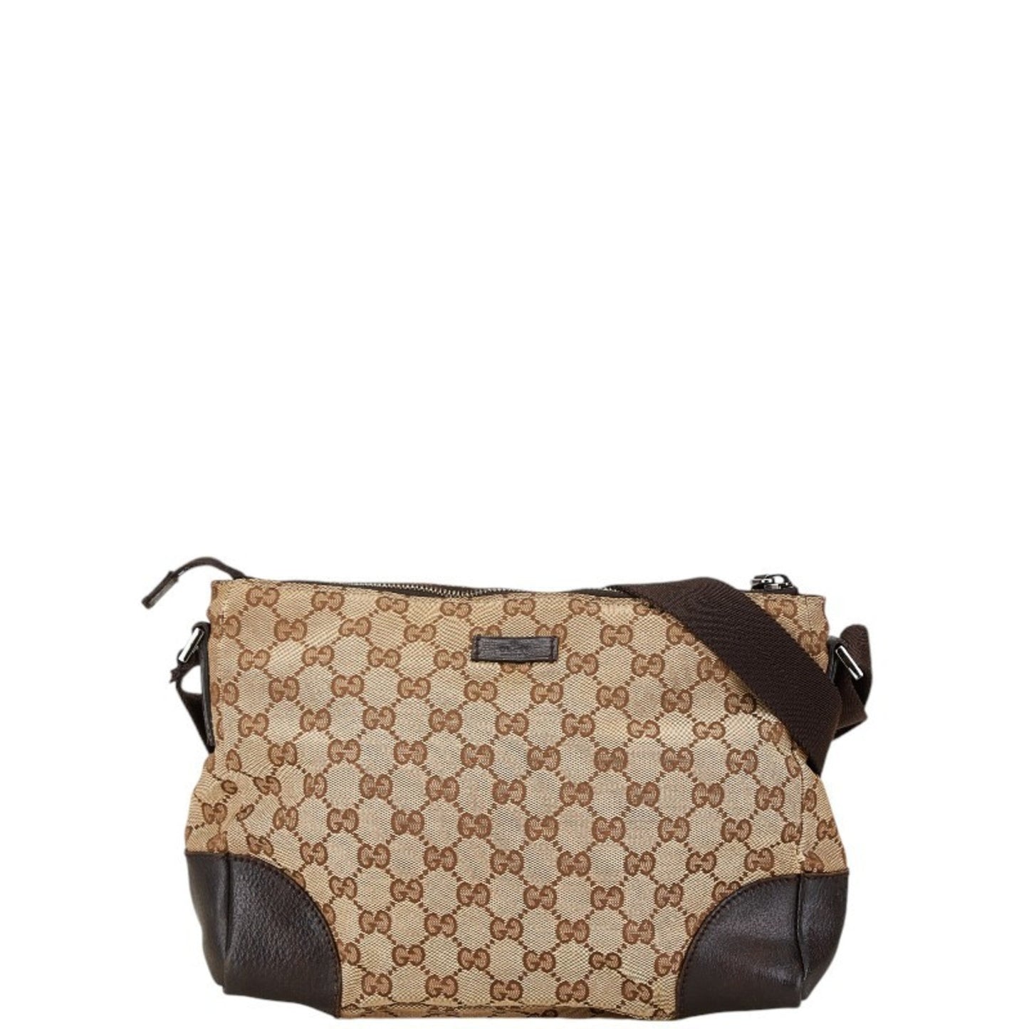 Gucci Leather Canvas Shoulder Bag