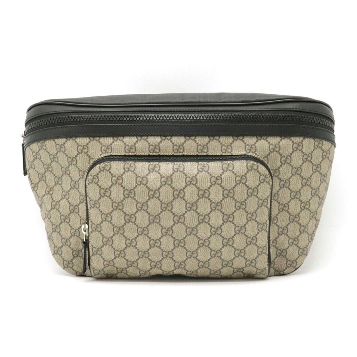 Gucci GG Supreme Black Leather Clutch