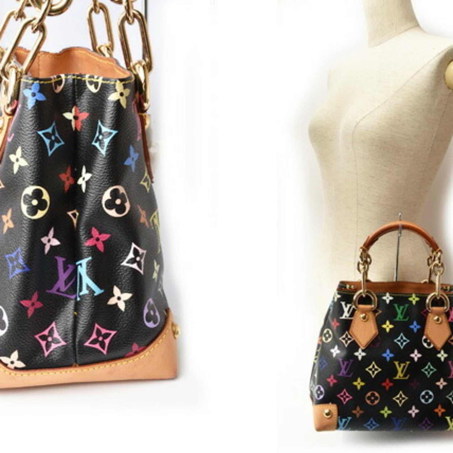 Louis Vuitton Handbag LOUIS VUITTON Audra Monogram Multicolor Noir / Black