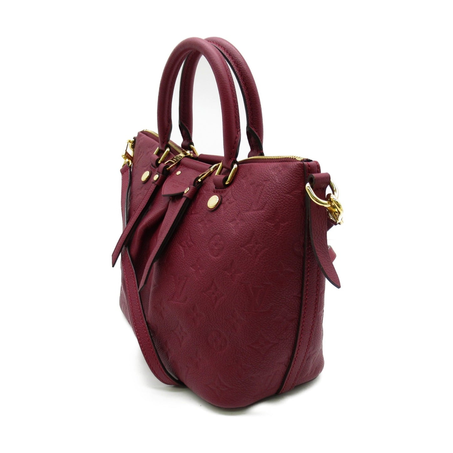 LOUIS VUITTON Mazarine PM Shoulder Bag Purple Leysin Monogram empreinte Calfskin [cowhide]