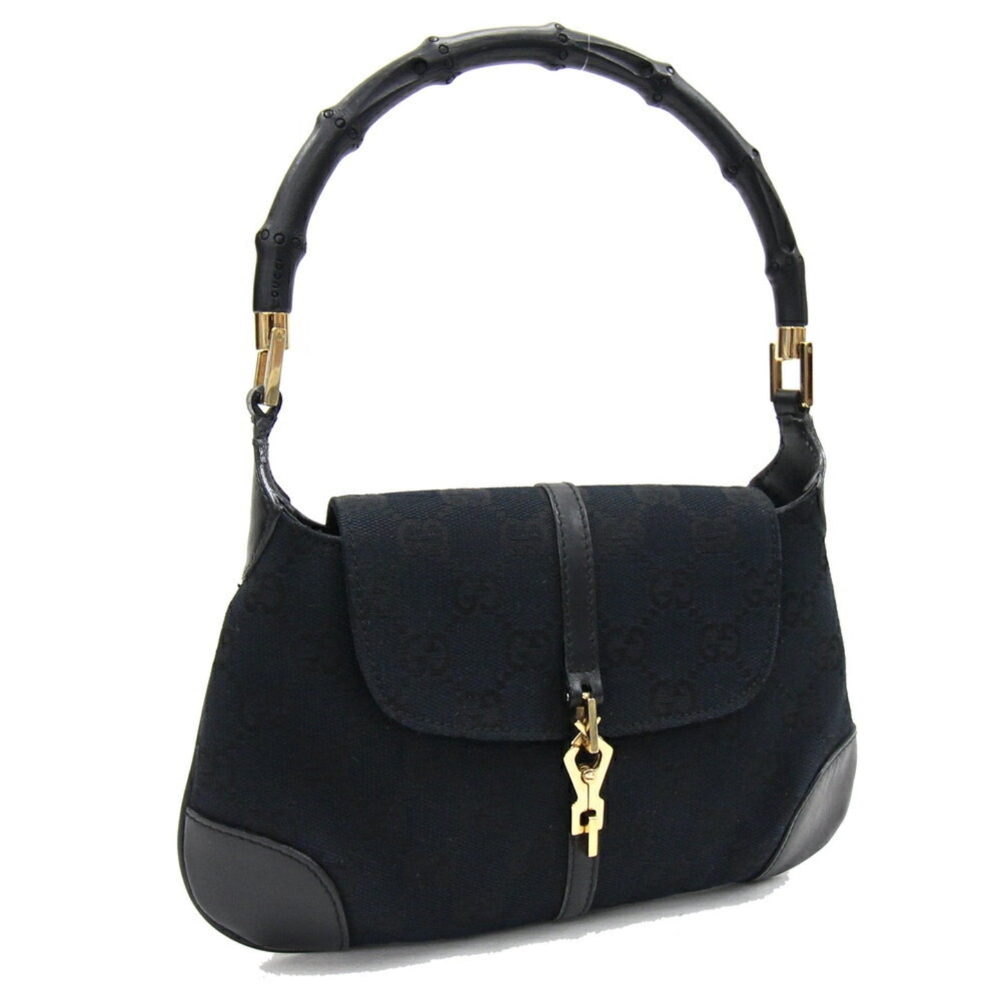 Gucci Lou Leather Canvas Handbag