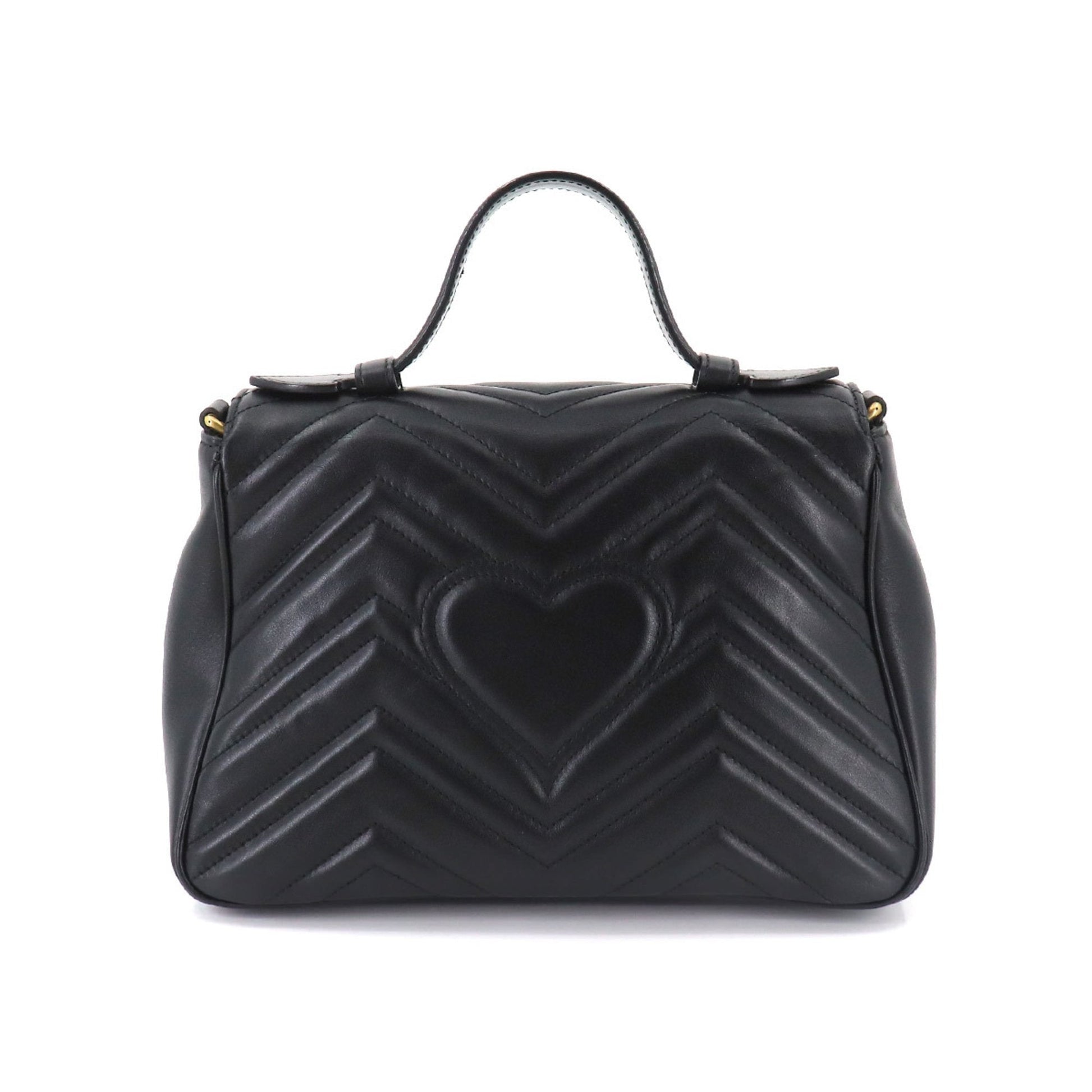 Gucci GG Marmont Black Leather Shoulder Bag Style 3