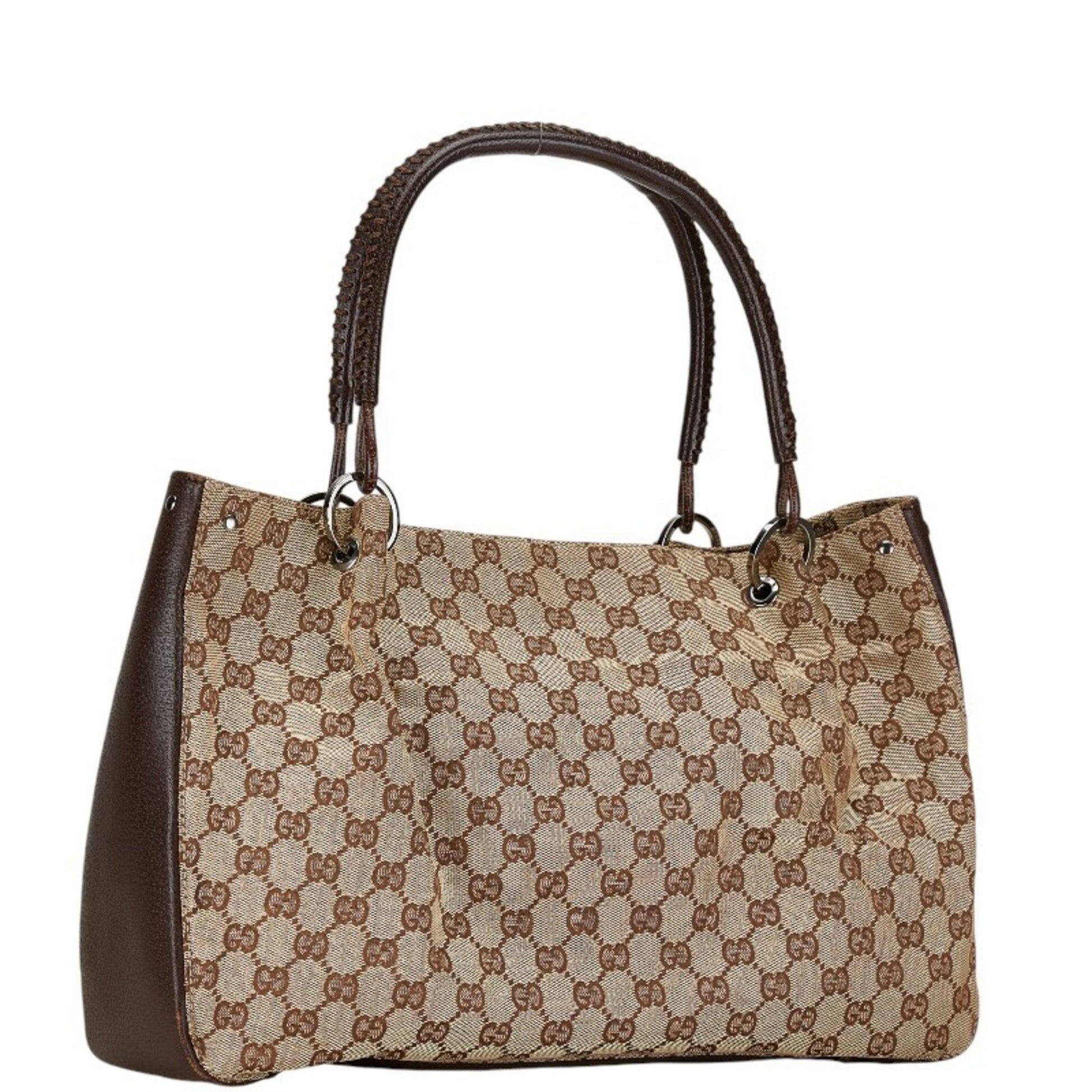 Gucci Leather Canvas Tote