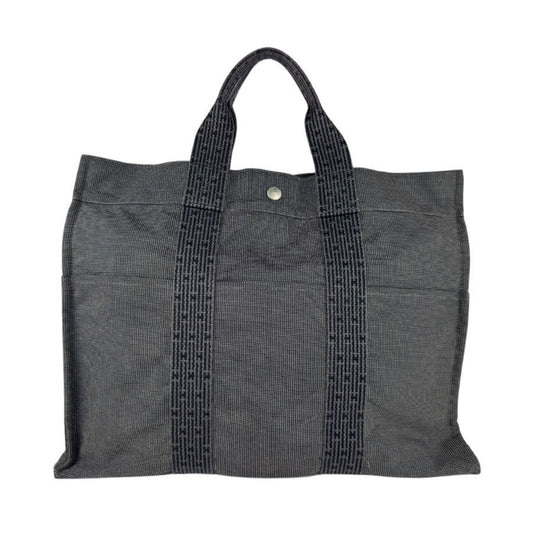 Hermes Gray Nylon Canvas Handbag ( )