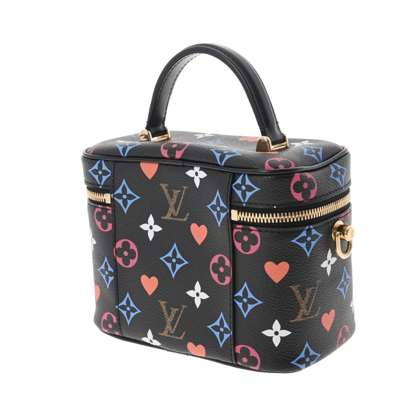 LOUIS VUITTON Monogram Game On Vanity PM Noir Women's Canvas Bag