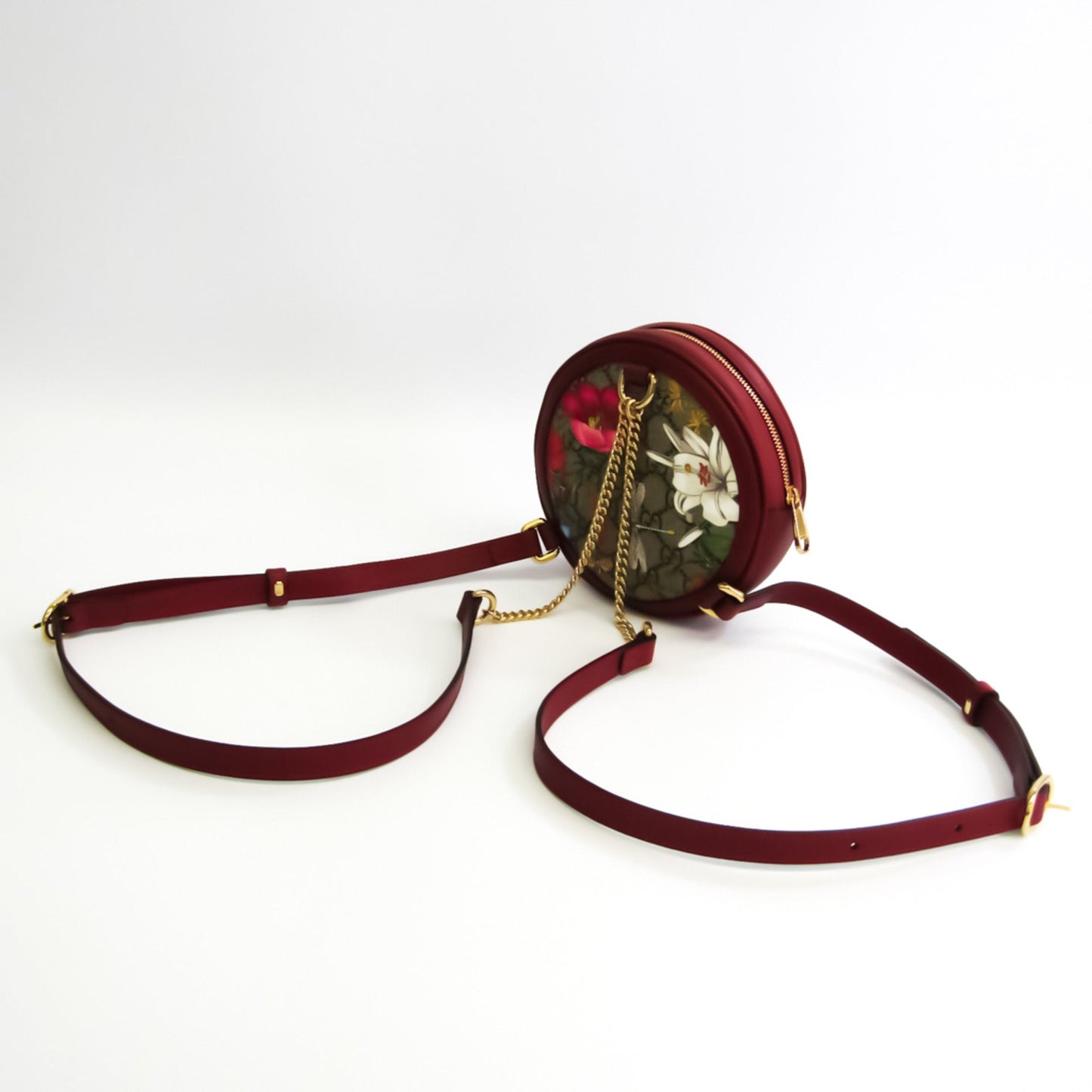 Gucci Lou Leather Canvas Backpack