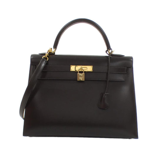 Hermes Chocolat Box Calf Leather Handbag ( )
