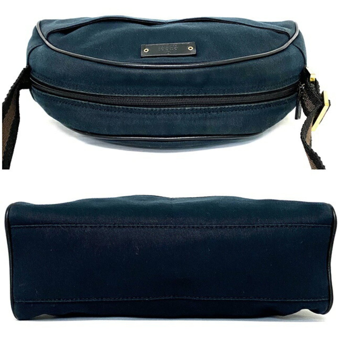 Gucci Lou Leather Canvas Shoulder Bag
