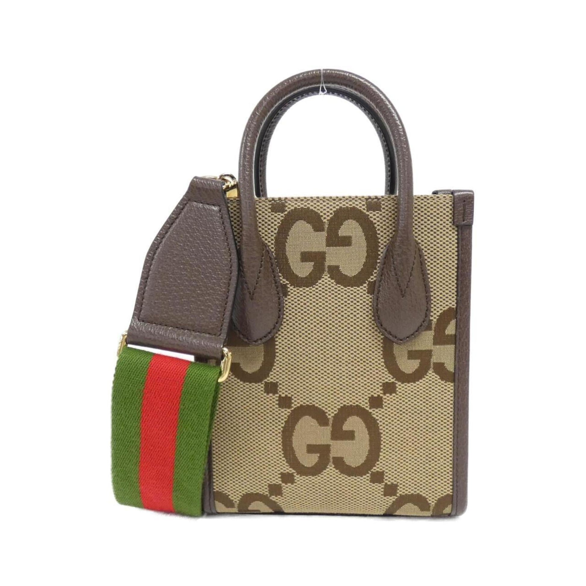 Gucci Leather Canvas Handbag