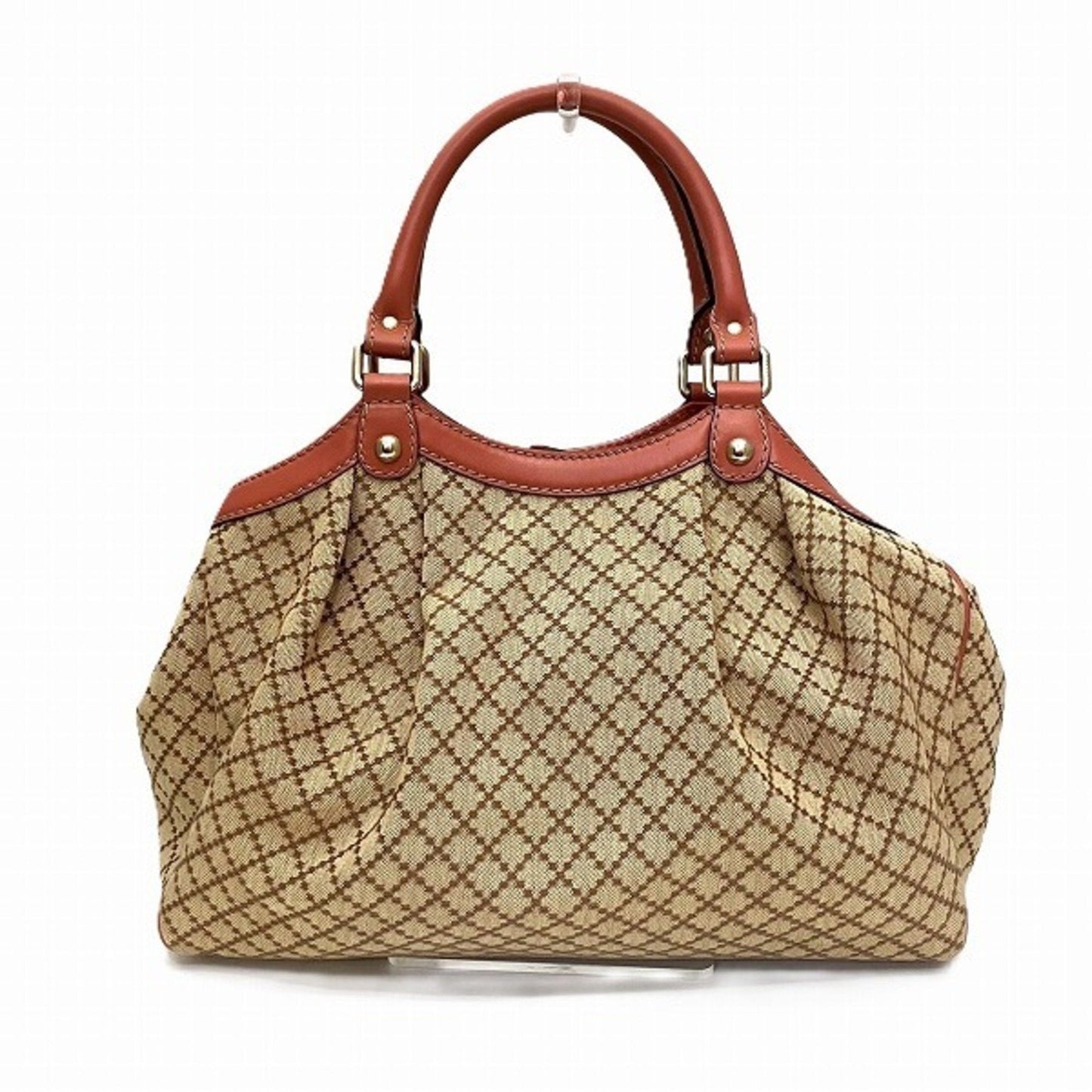 Gucci Leather Canvas Handbag