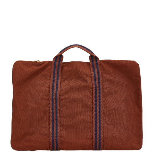 Hermes Brown Navy Canvas Document Case ( )