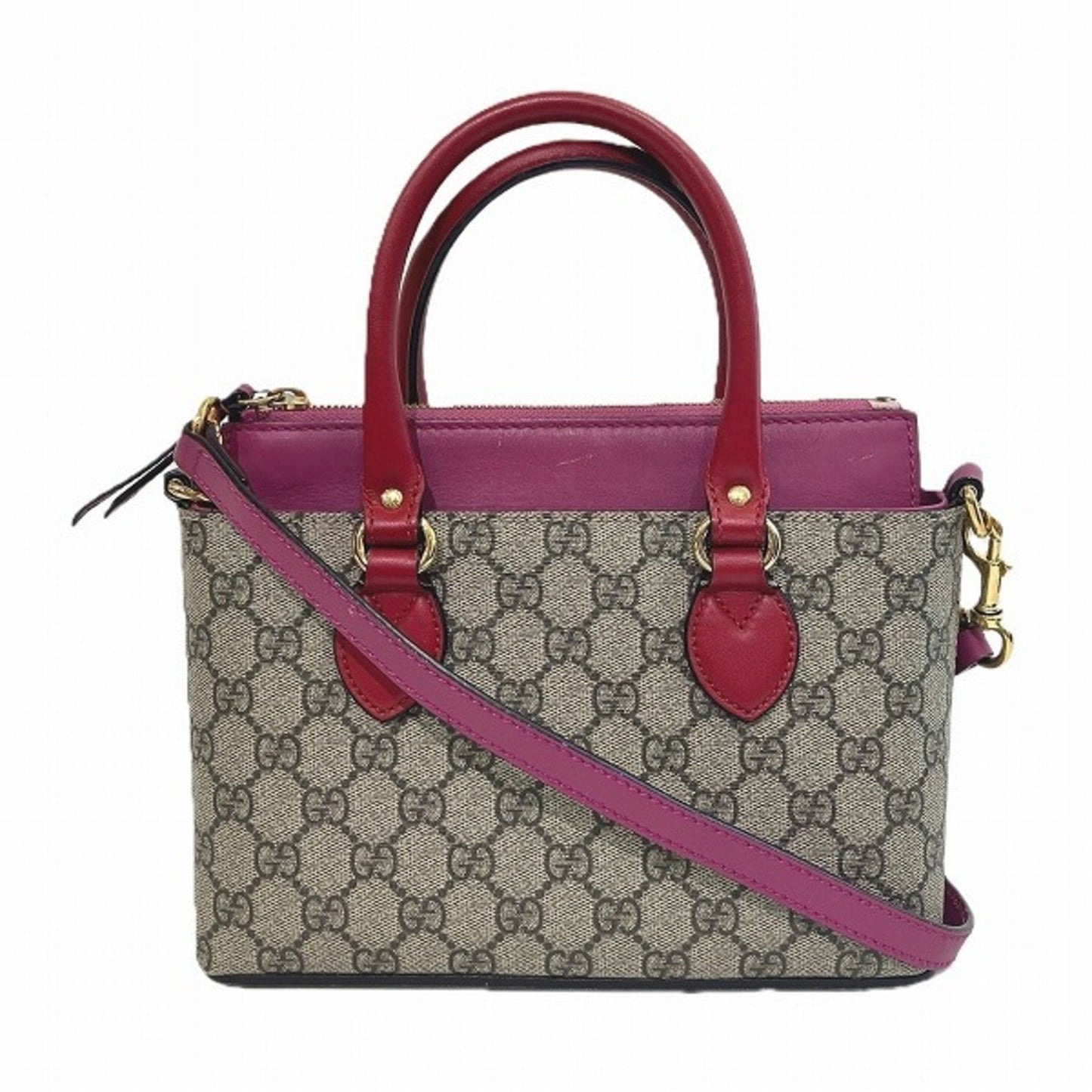 Gucci Leather Canvas Shoulder Bag