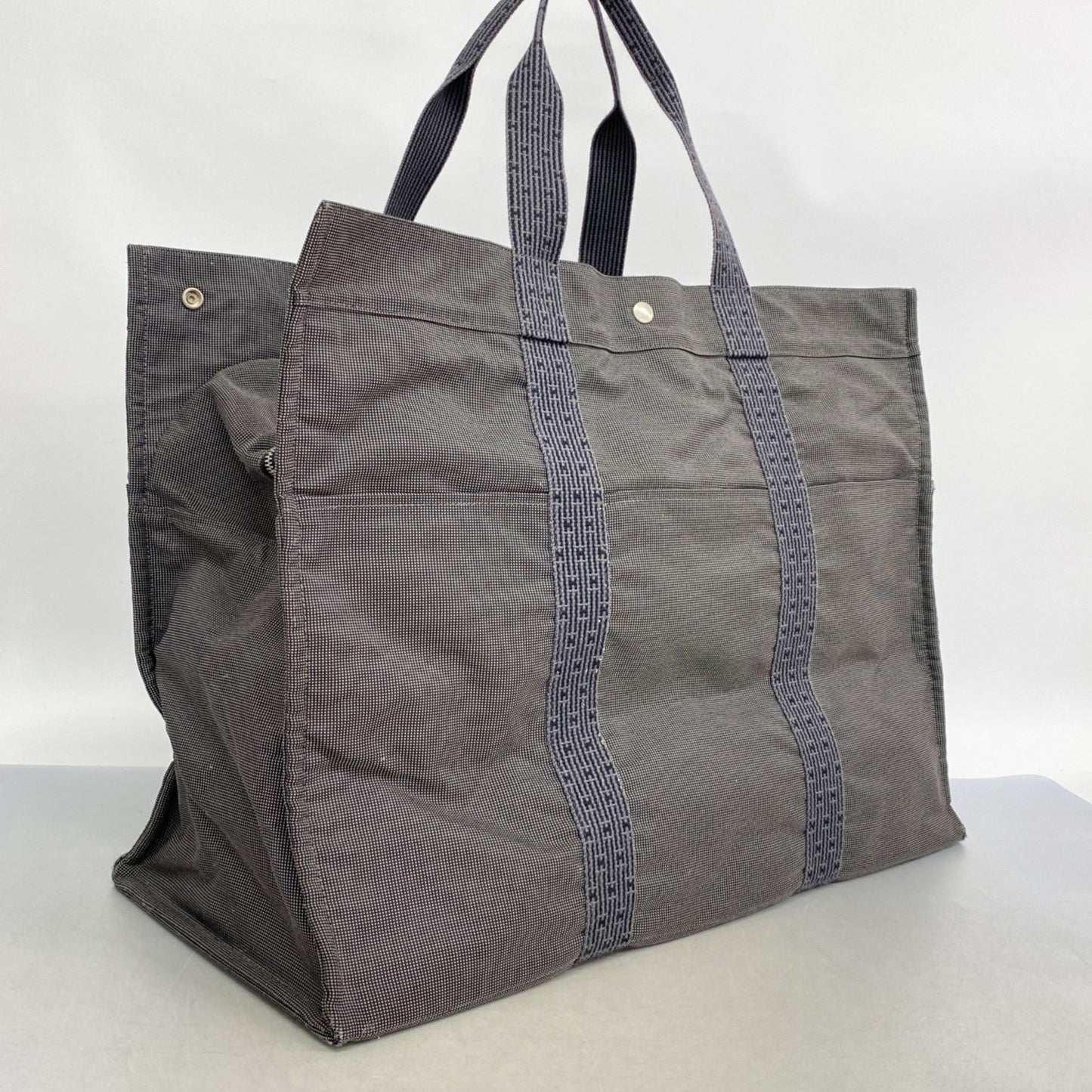 Hermes Gray Canvas Tote Bag ( )