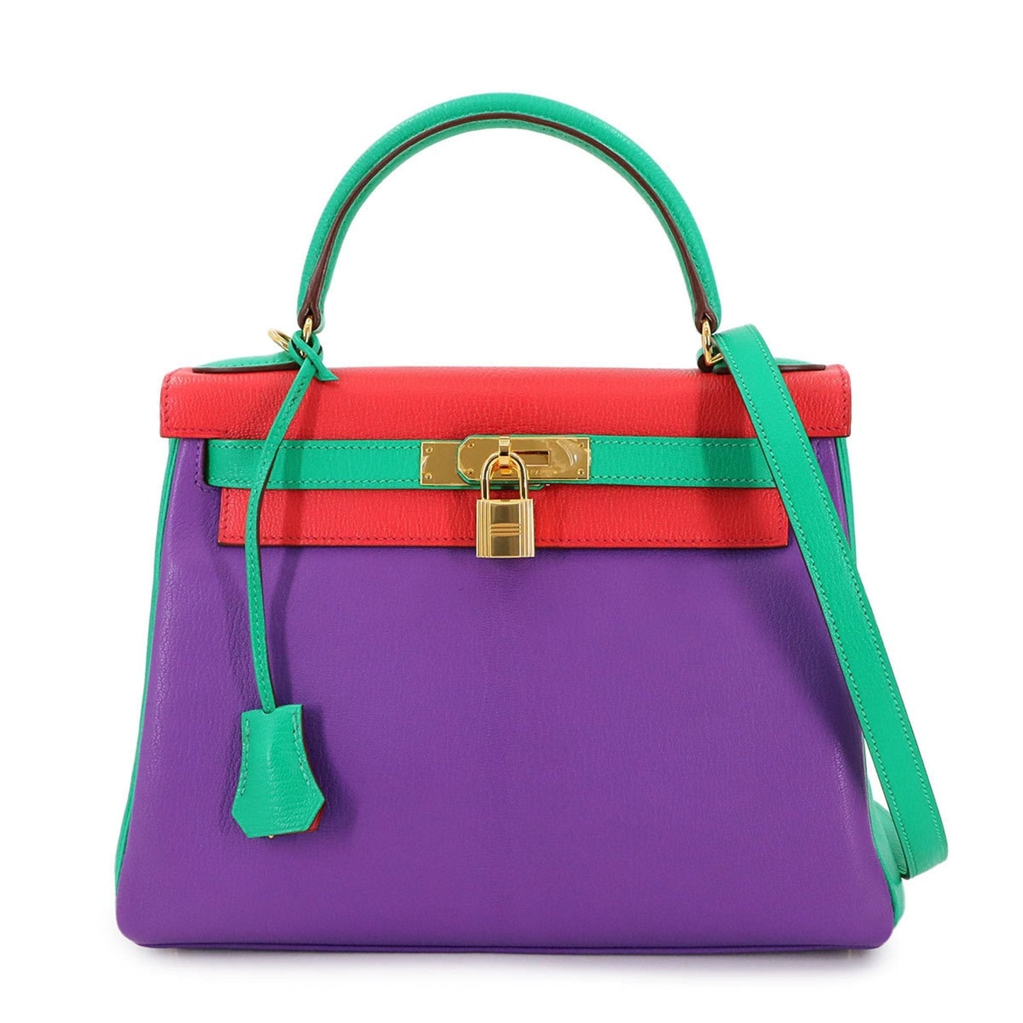 Hermes Bougainvillier Mint Green Chevre Leather Handbag Shoulder Bag ( )