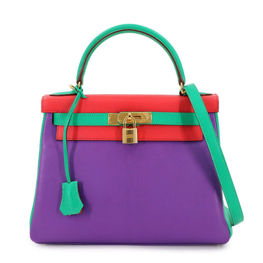 Hermes Bougainvillier Mint Green Chevre Leather Handbag Shoulder Bag ( )