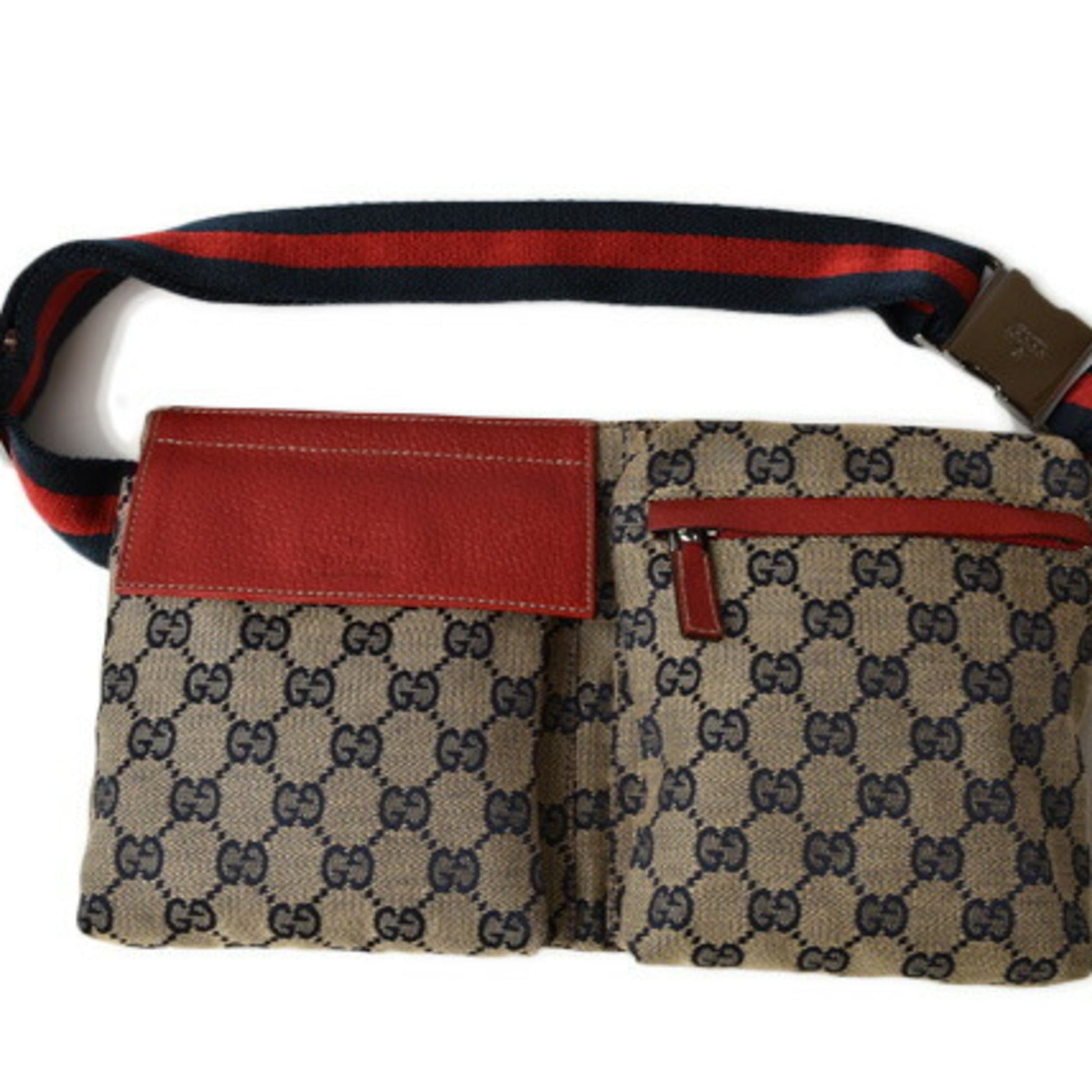 Gucci Lou Leather Canvas Clutch