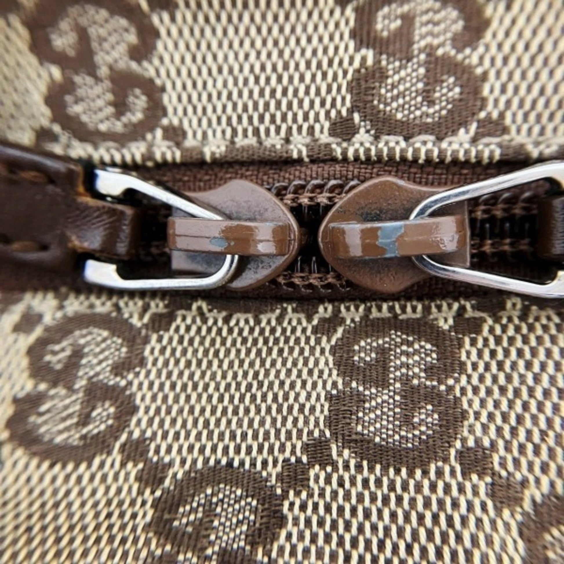 Gucci Leather Canvas Shoulder Bag
