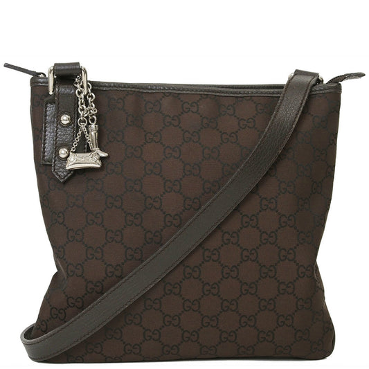 Gucci Nylon Leather Shoulder Bag