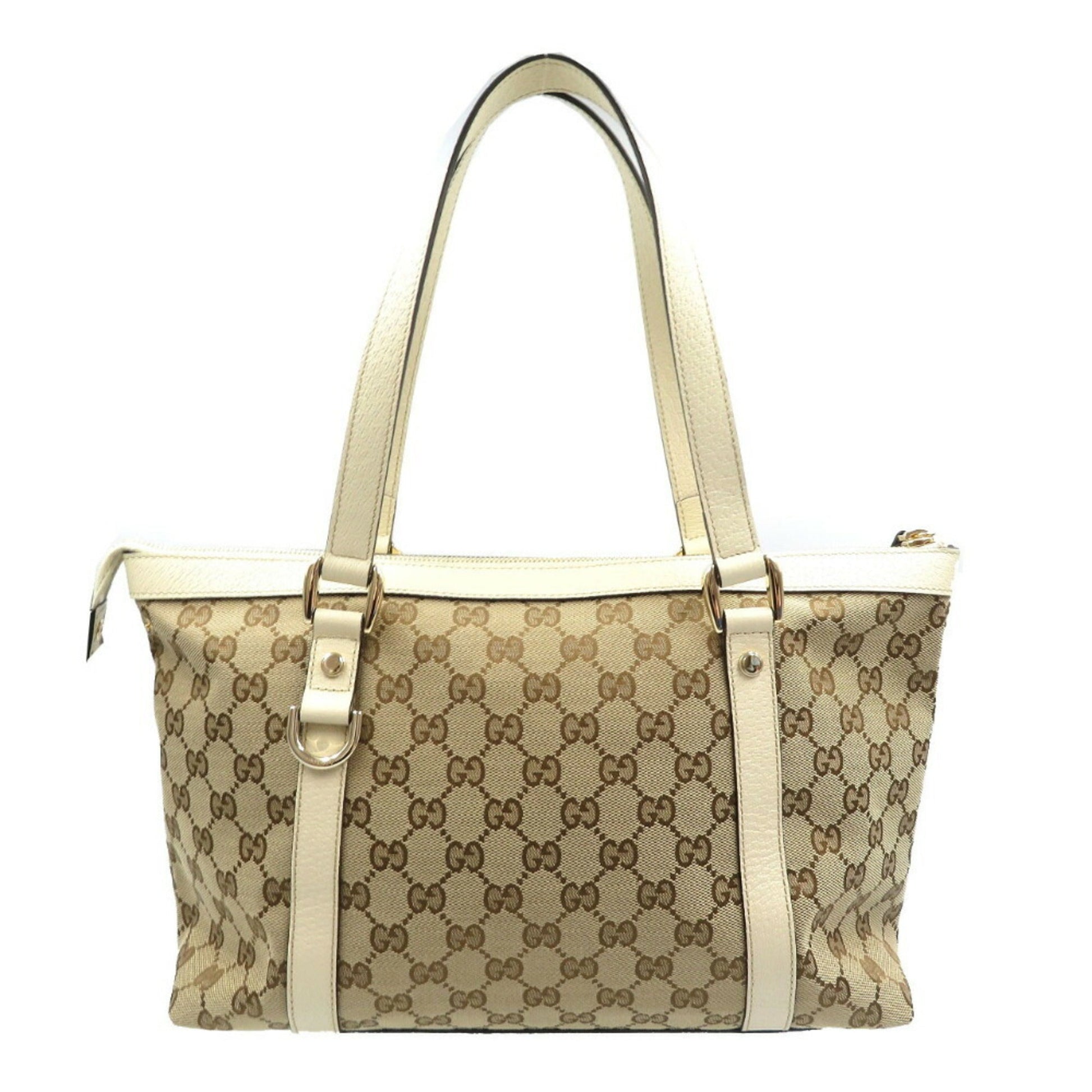 Gucci Leather Canvas Tote